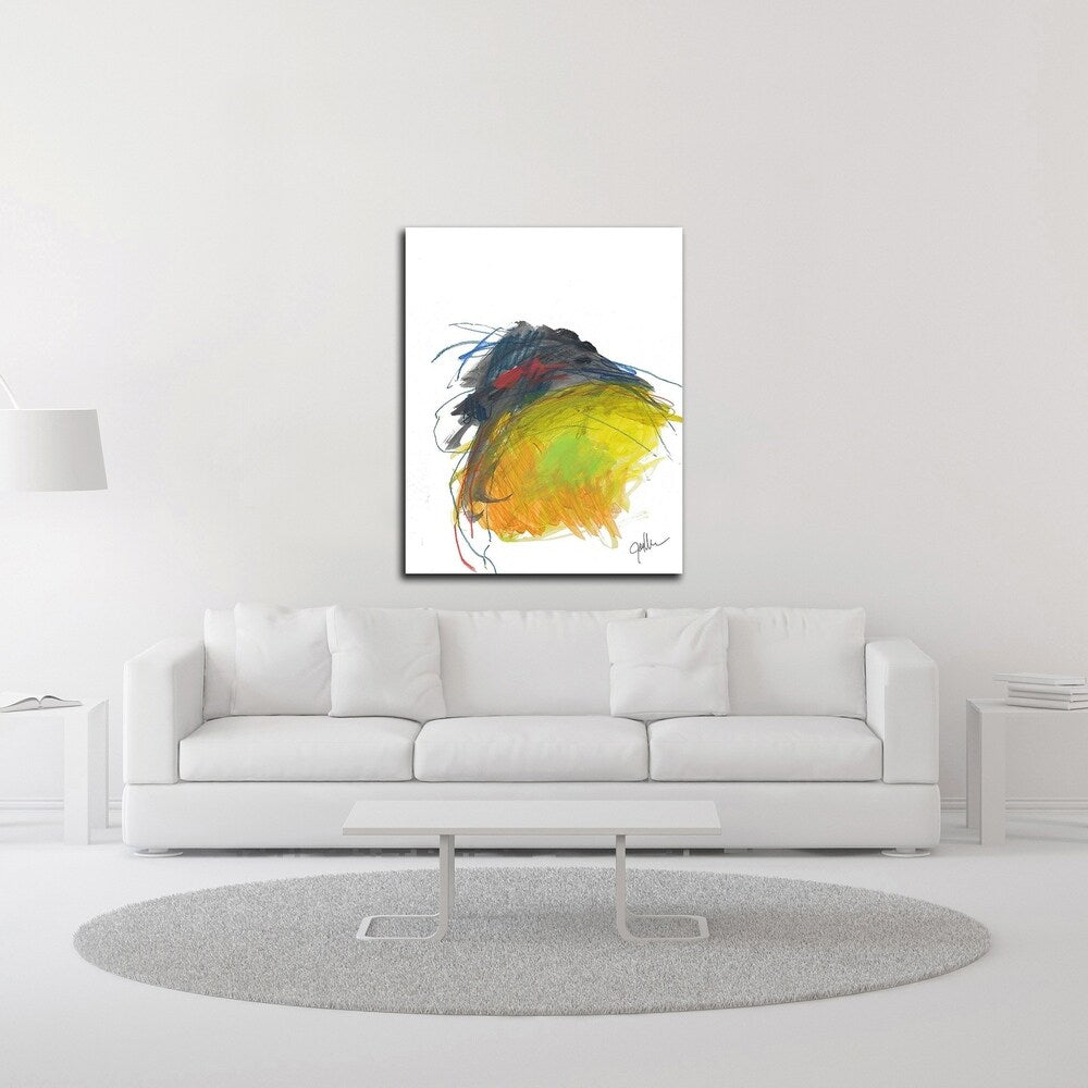 Abstract Landscape No. 15 by Jan Weiss - Premium Canvas Wall Art Print - Ready to Hang - Modern Home & Office Decor for Living Room, Bedroom or Gallery