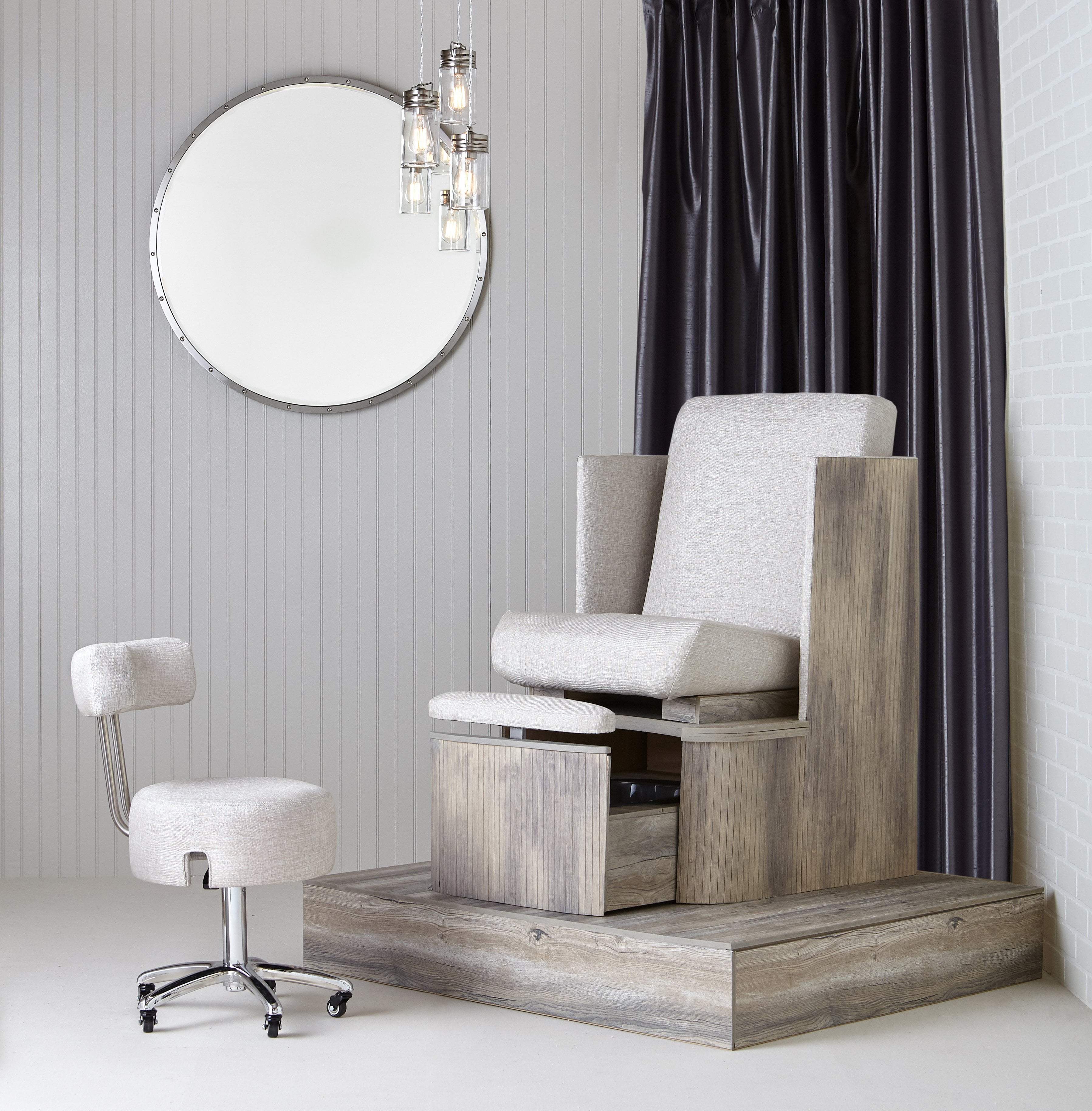 Belava Dorset Pedicure Spa Chair - Lounge Style Massage Chair with Adjustable Platform for Nail Salons & Spas - Perfect for Pedicures, Manicures & Relaxation Treatments