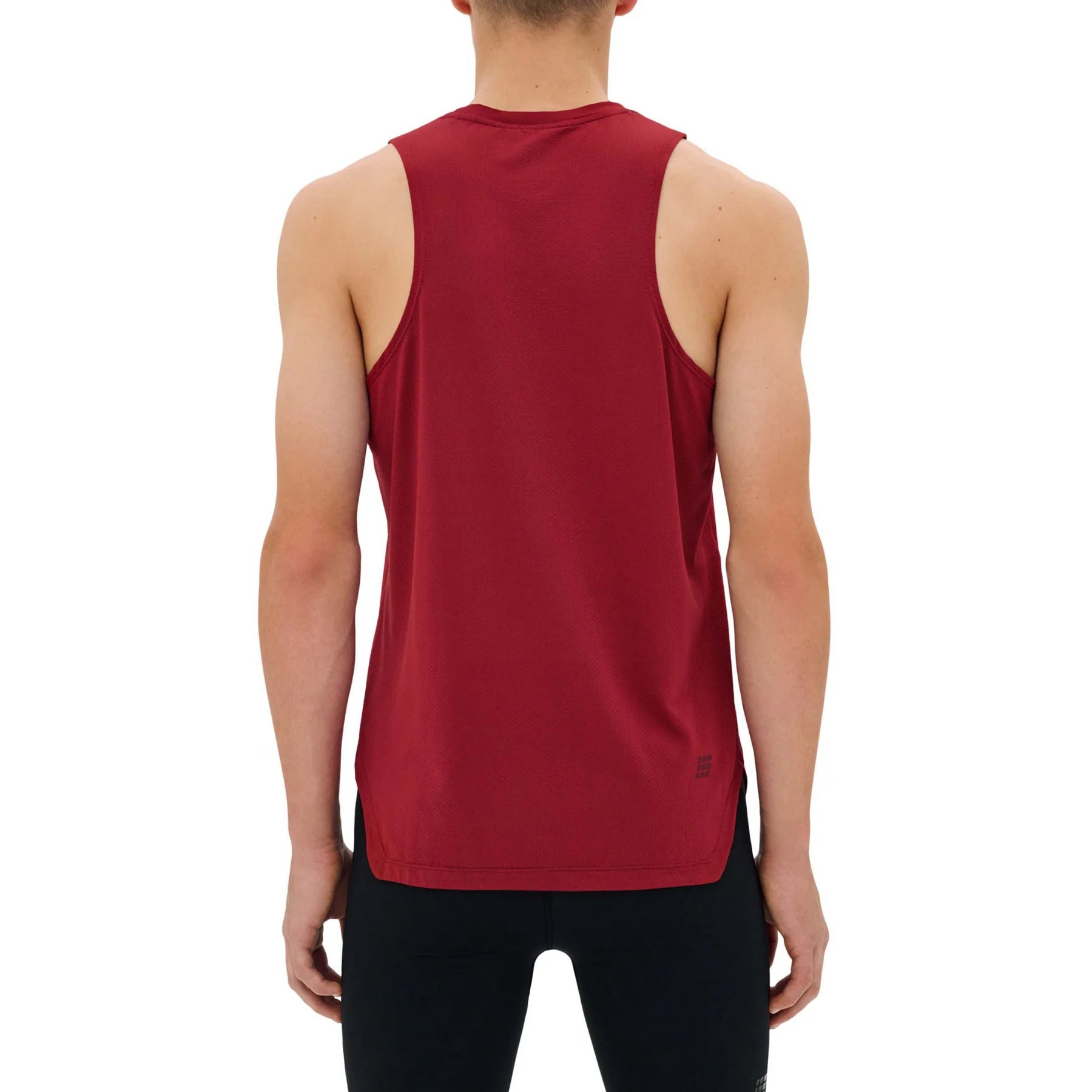 CEP Men's Performance Running Tank Top - Breathable Round Neck v5 - Dark Red - Ideal for Jogging, Gym Workouts & Outdoor Activities