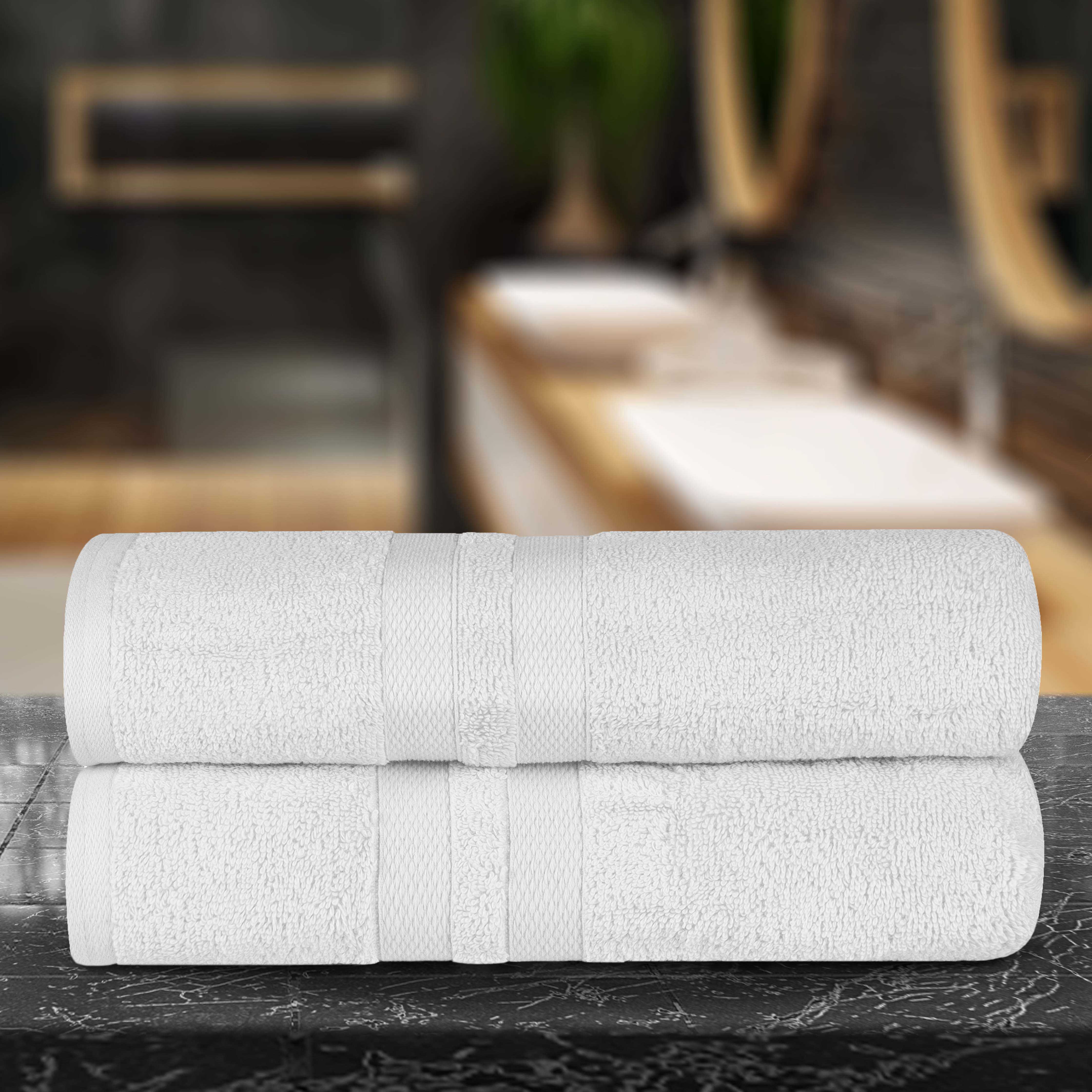Ultra Soft Cotton Bath Towel Set - 2 Piece Absorbent & Quick-Drying Bath Sheets for Spa, Gym, and Luxury Home Use