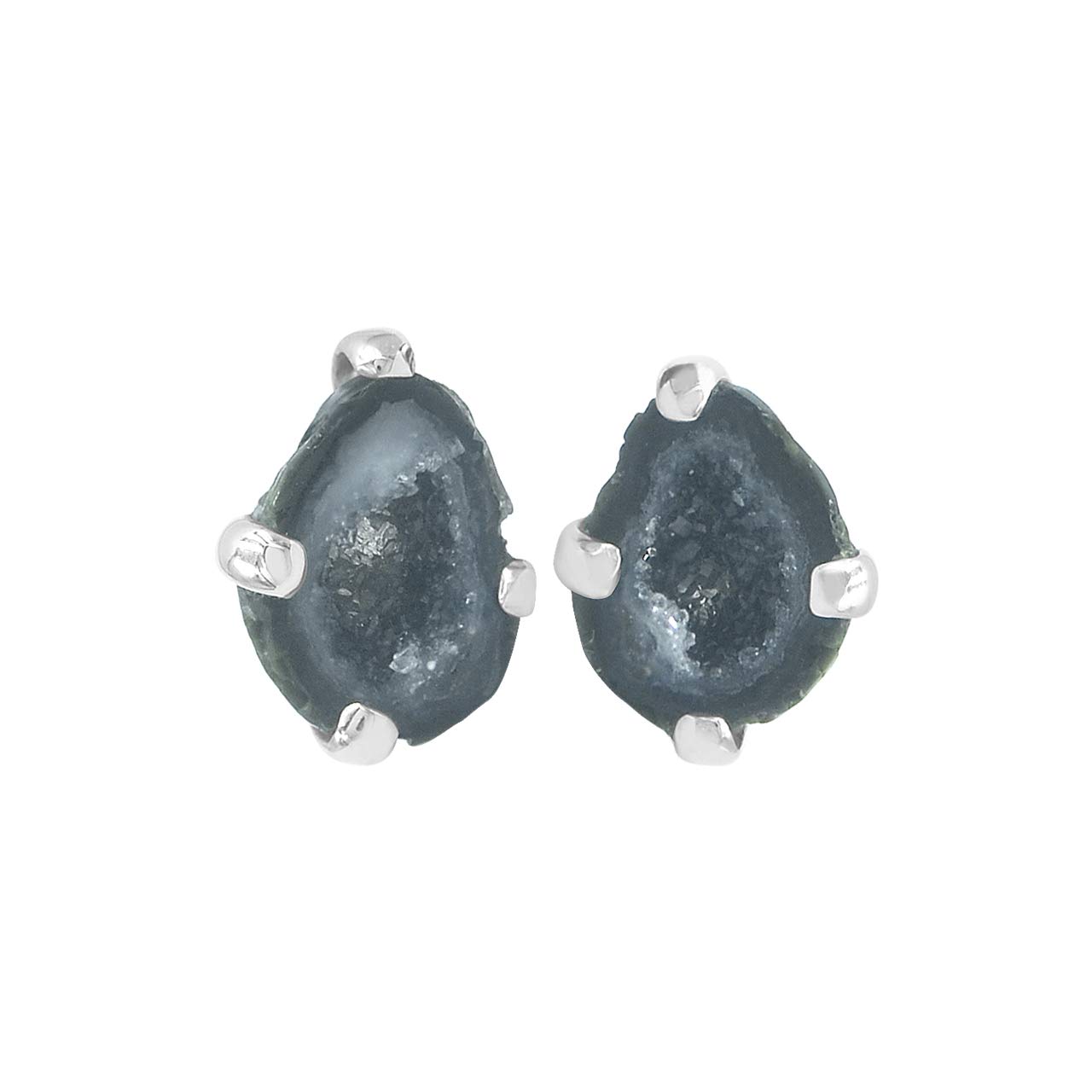 Starborn Natural Crystal Sterling Silver Post Earrings – Elegant & Hypoallergenic Jewelry for Women, Perfect for Daily Wear, Parties & Gifts