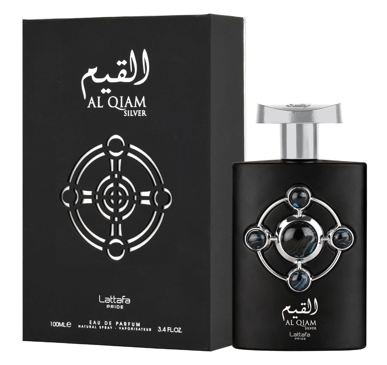 Premium Al Qiam Silver Eau De Parfum for Men & Women - 100ml/3.4oz Unisex Long-Lasting Fragrance Spray | Luxury Imported Cologne for Everyday Wear, Date Night & Special Occasions