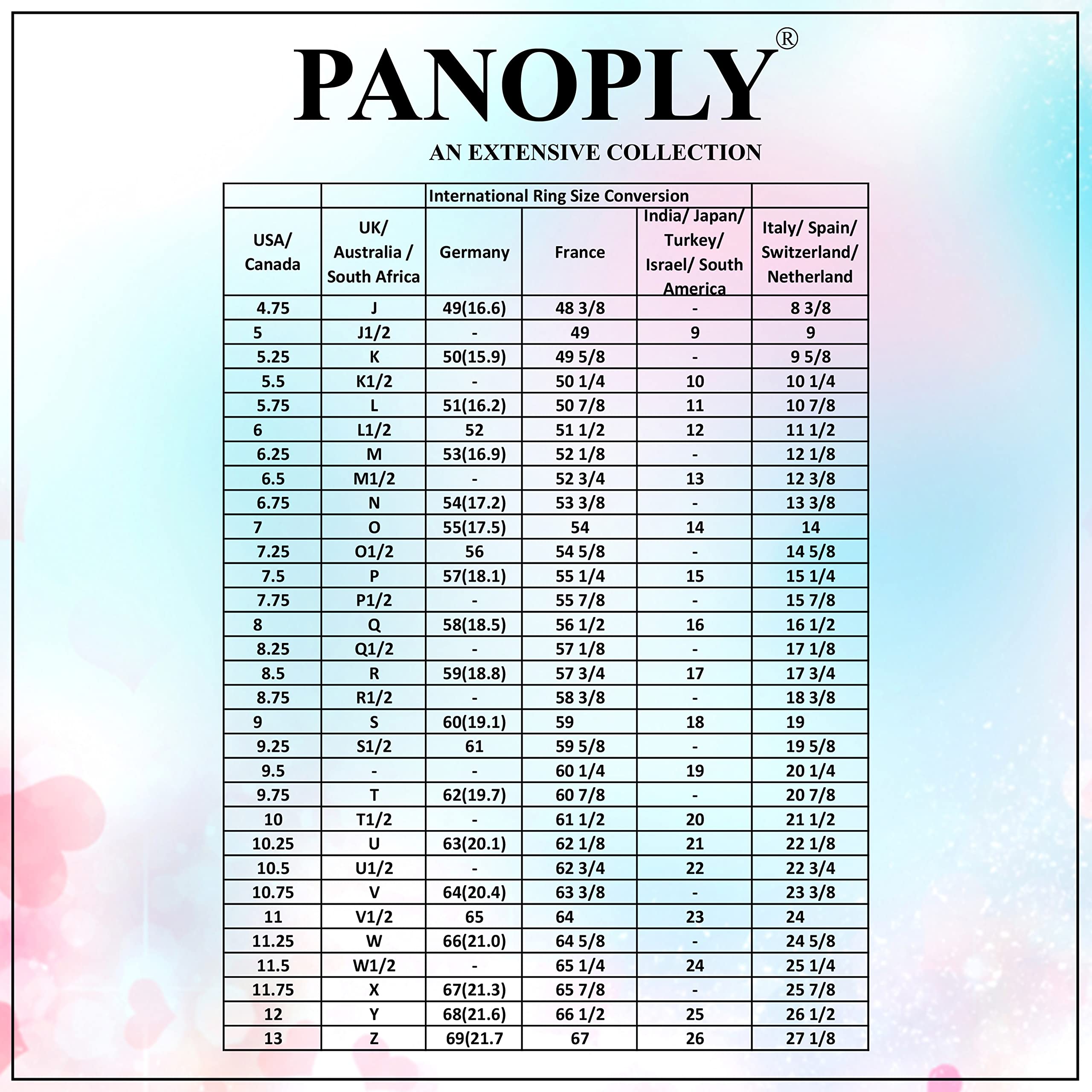 PANOPLY Labradorite 925 Sterling Silver Ring for Women - Elegant Gift for Mom from Daughter or Son, Perfect for Anniversary, Birthday, Wedding, Christmas - Ideal for Daily Wear, Special Occasions, and Meaningful Moments (LABRADORITE, 10.5)