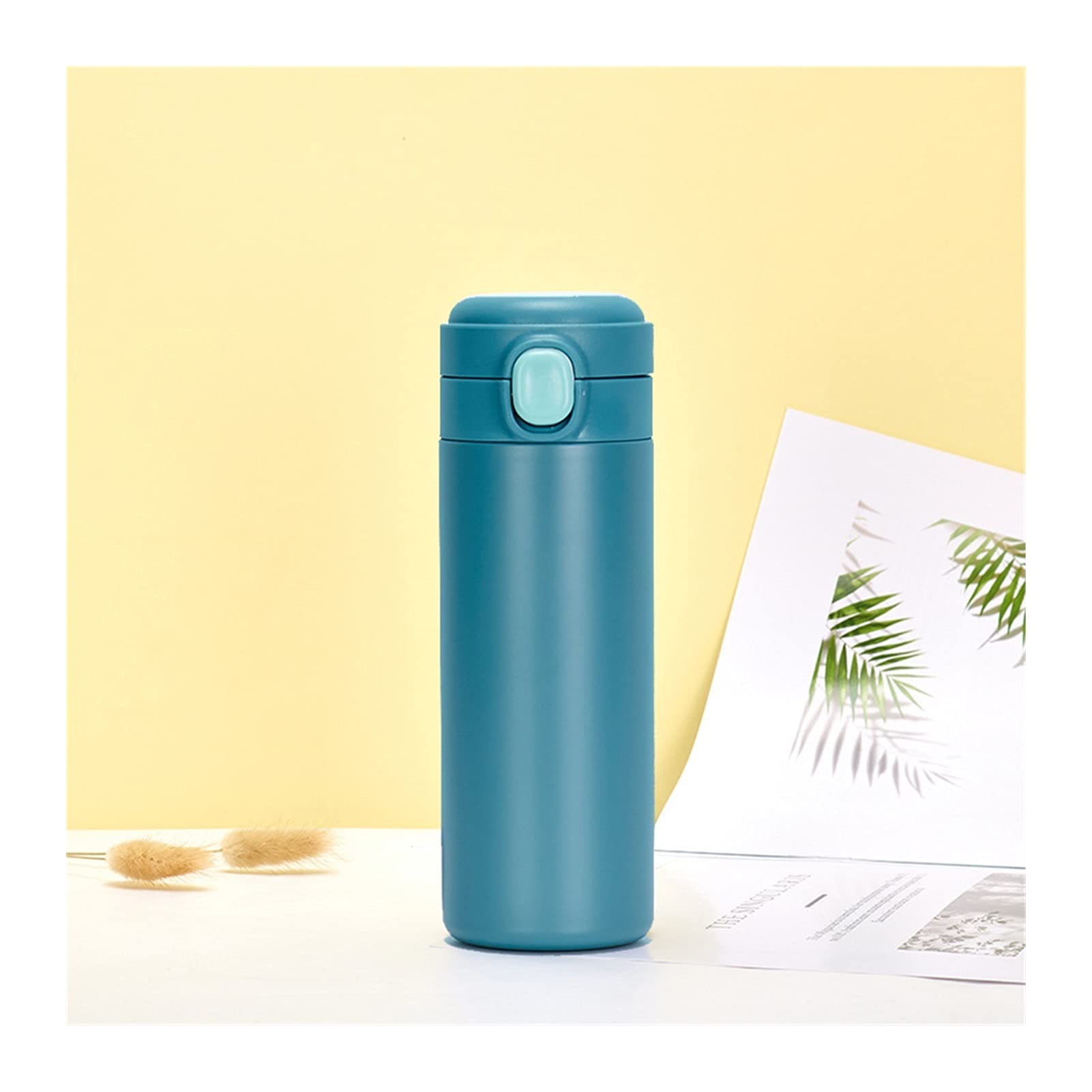 Premium 420ml Stainless Steel Vacuum Insulated Coffee Mug - Leak Proof Thermos Bottle for Hot & Cold Drinks - Ideal for Outdoor Sports, Camping, Hiking & Office Use (Blue)