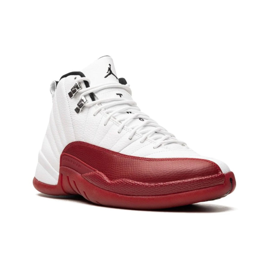 Air Jordan 12 Retro Cherry 2009 White Varsity Red Basketball Shoes - Men's Sneakers for Sports & Streetwear Fashion