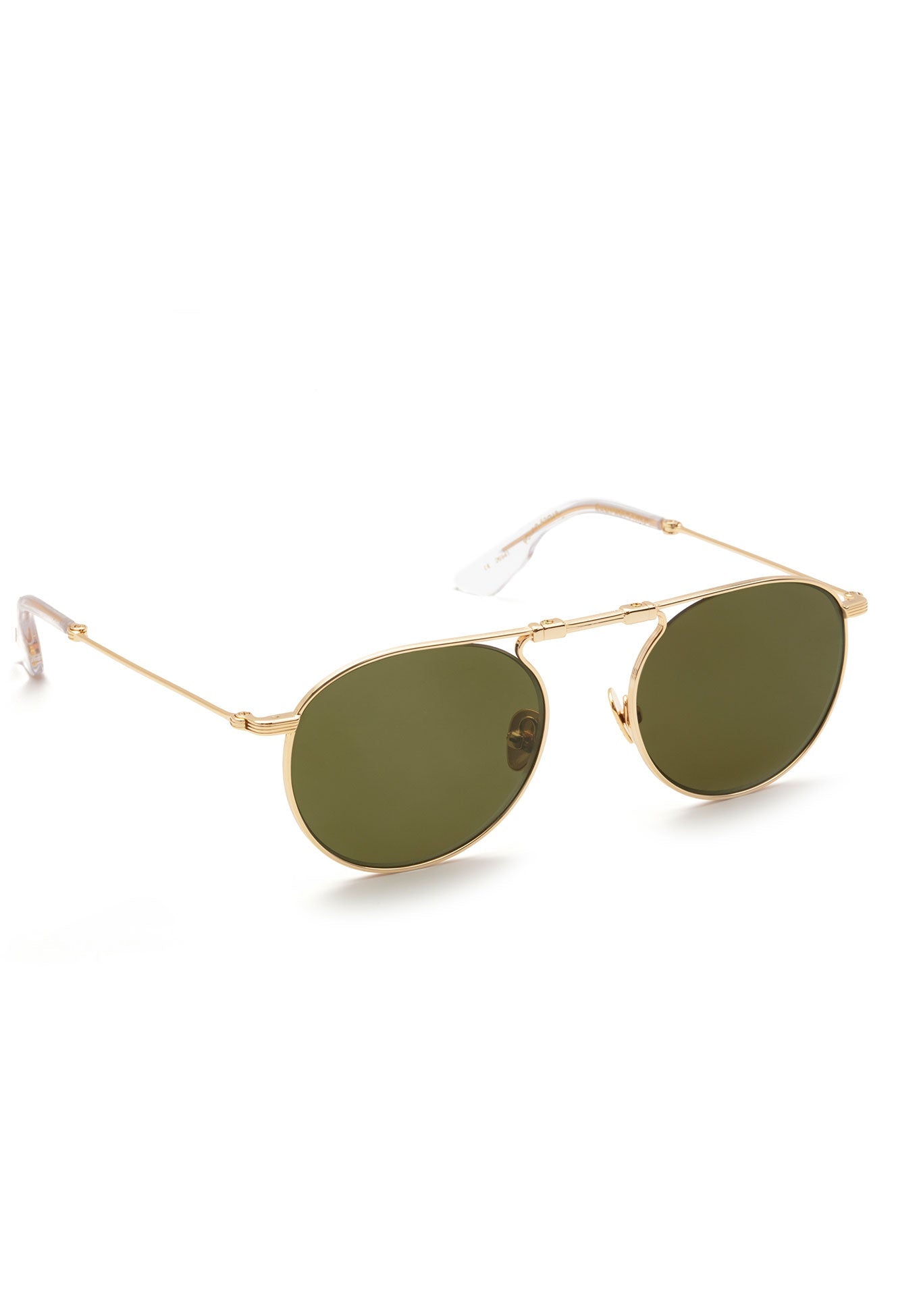 RAMPART FOLD 18K Gold & Crystal Polarized Sunglasses - Stylish UV Protection for Outdoor Sports & Driving