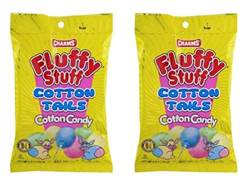 Fluffy Stuff Cotton Candy - 2.1 oz (Pack of 2) - Sweet & Soft Pink Vanilla Flavored Cloud-Like Treat for Parties, Birthdays & Movie Nights