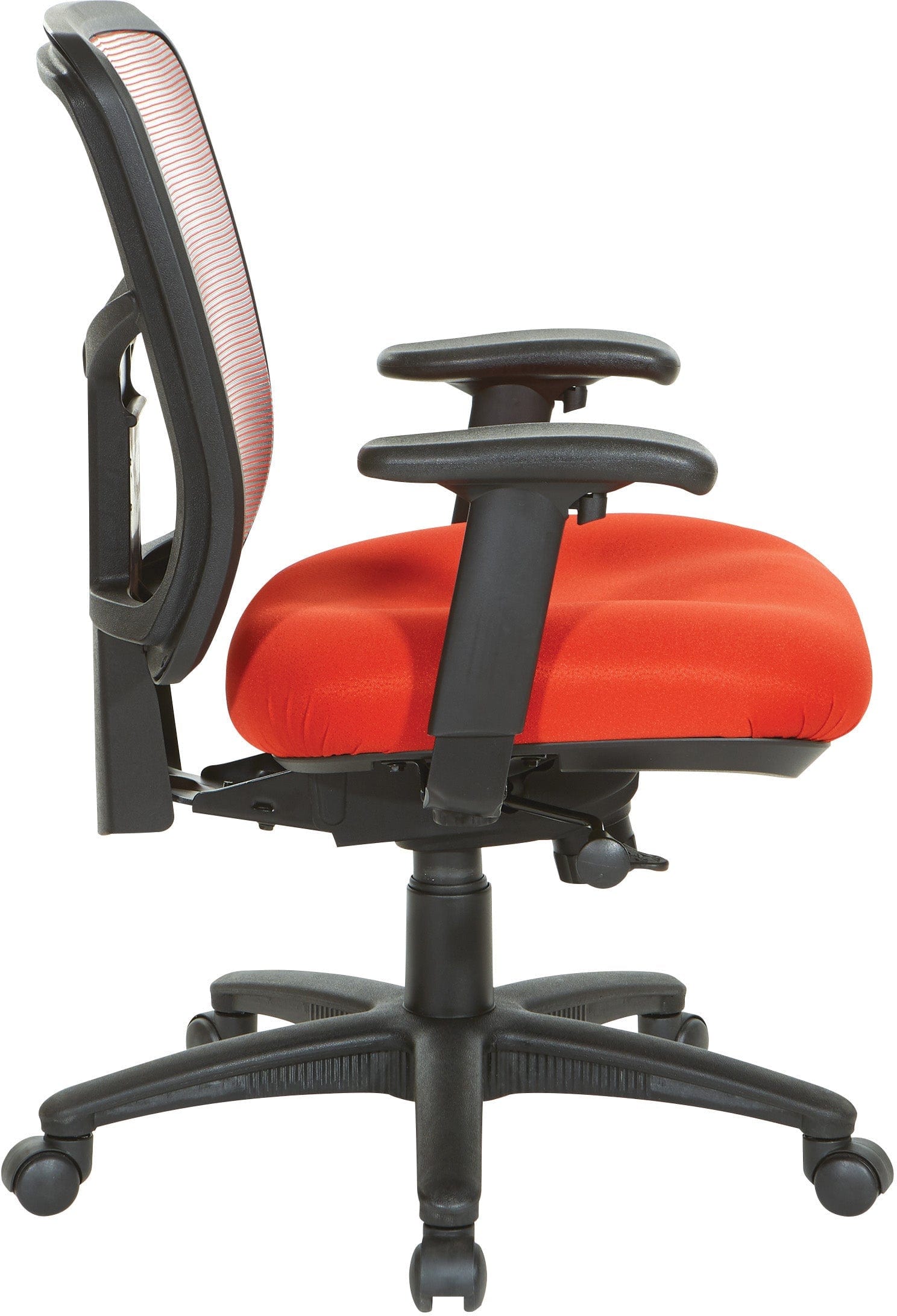 Office Star Grey Air Mesh Back Chair with Lumbar Support [92555] - Ergonomic Office Chair for Home & Work Comfort
