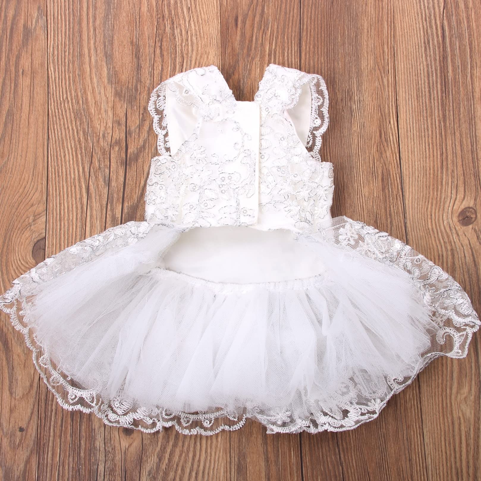 Dog Wedding Dress - Spring Flower Lace Pet Puppy Skirt with Sequin Princess Design for Small Dogs | Perfect for Weddings, Parties & Special Occasions