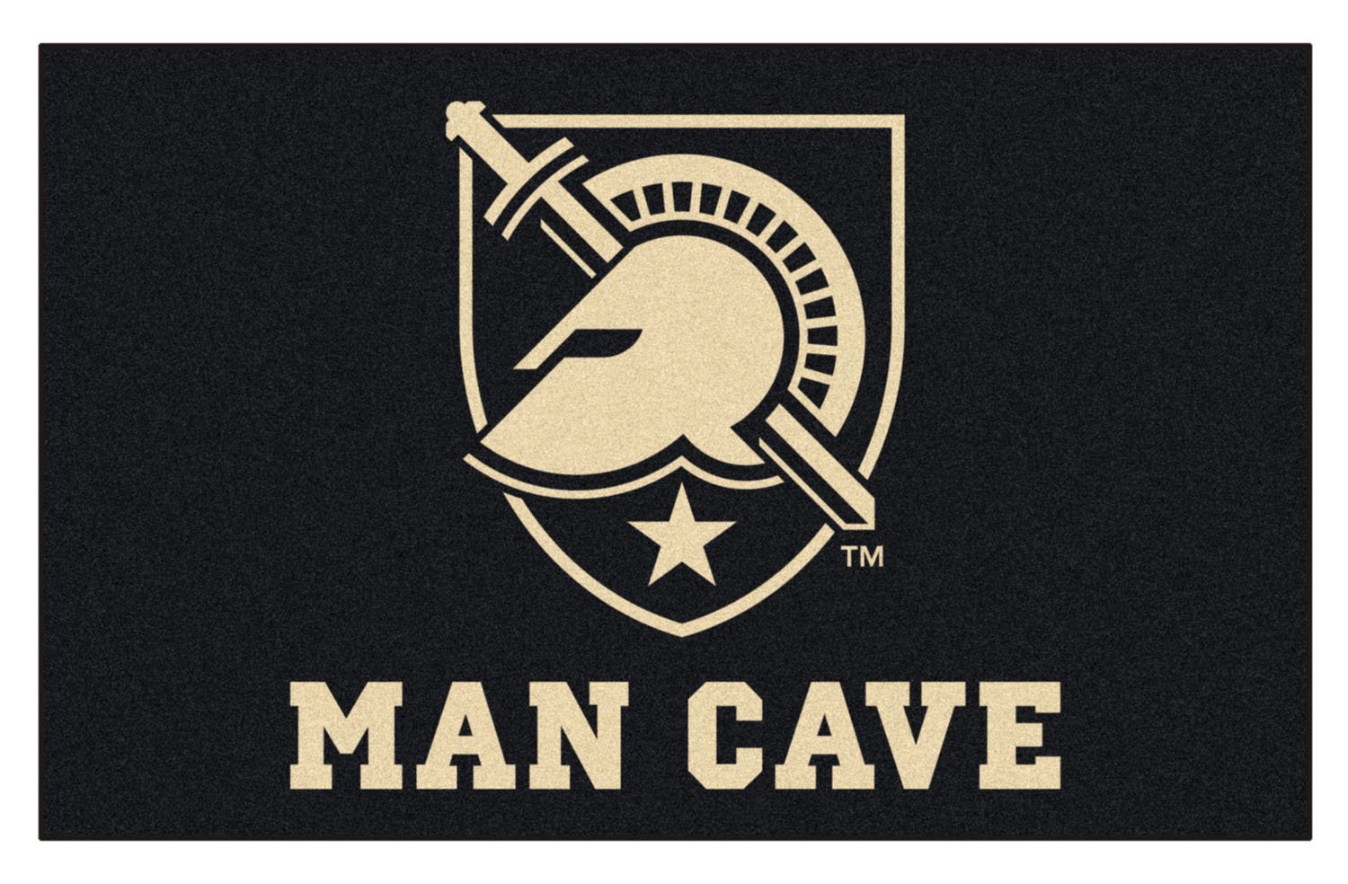 FANMATS NCAA U.S. Military Academy Nylon Face Man Cave Ultimate Rug - 5' x 8' - Durable College Football Decor for Game Room, Dorm, or Office