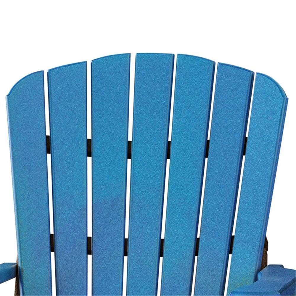 American Classic Balcony Height Table Double Glider - Blue on Black Patio Furniture for Outdoor Relaxation & Small Space Dining