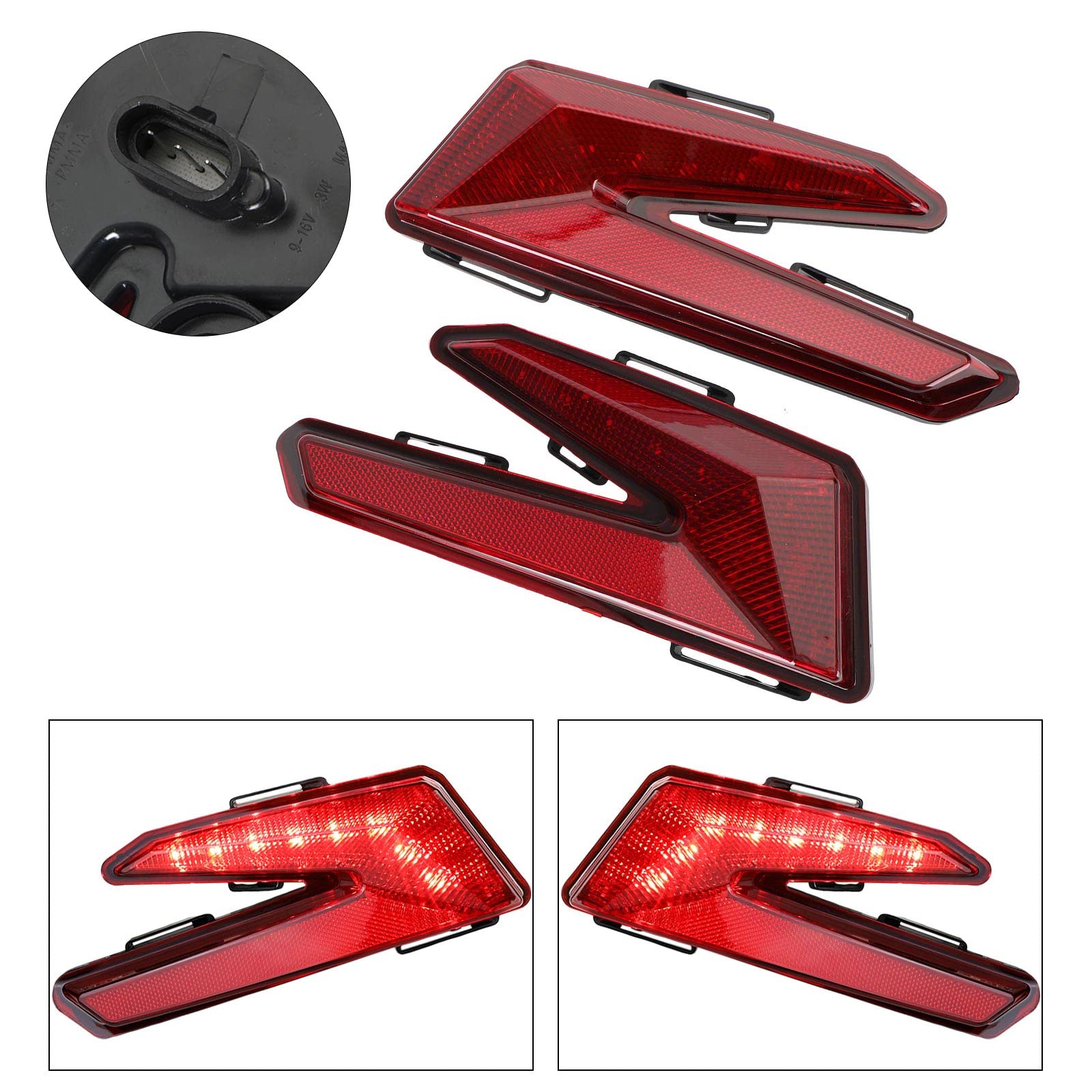 Upgraded Red LED Brake Tail Lights for Can-Am Maverick X3 Turbo (2017-2021) - Enhanced Visibility & Style for Off-Road Adventures & Night Driving