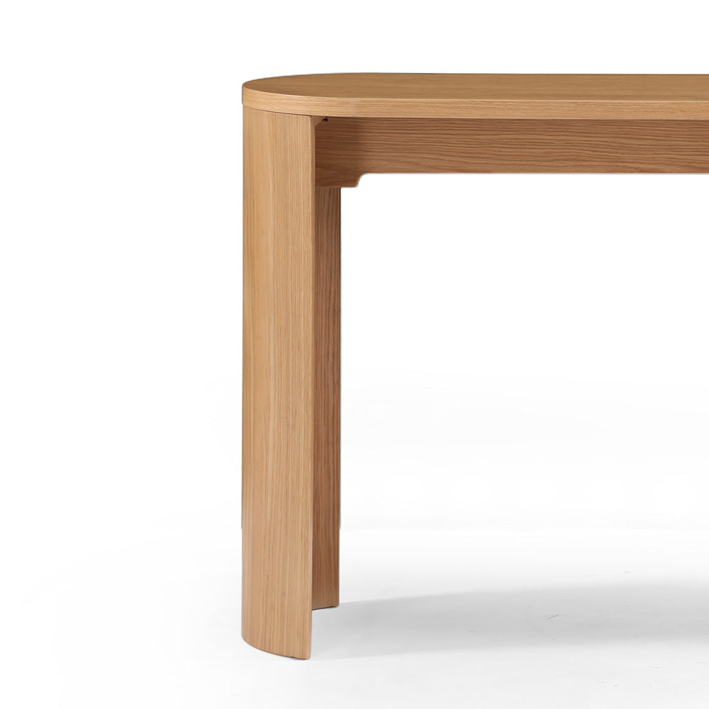 ZANA 140cm Natural Oak Wood Console Table - Entryway Hallway Sofa Table for Home Decor & Storage