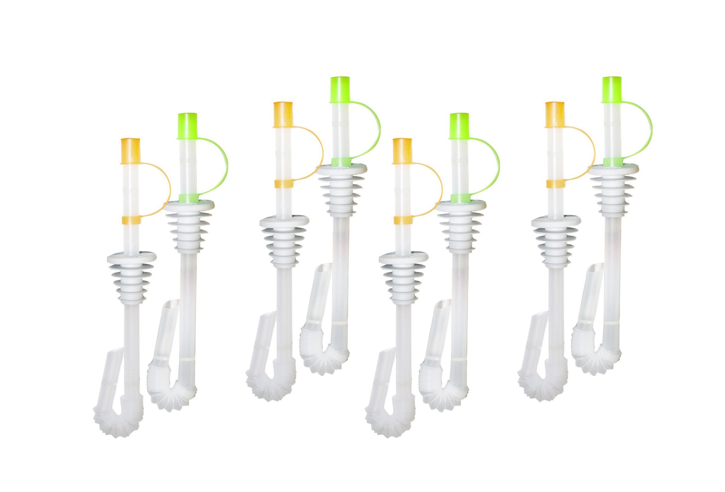 Jokari 8 Count Sip and Seal Reusable Straws for Bottled Beverages - Perfect for Soda, Juice & Water - Ideal for Picnics, Travel & Outdoor Activities