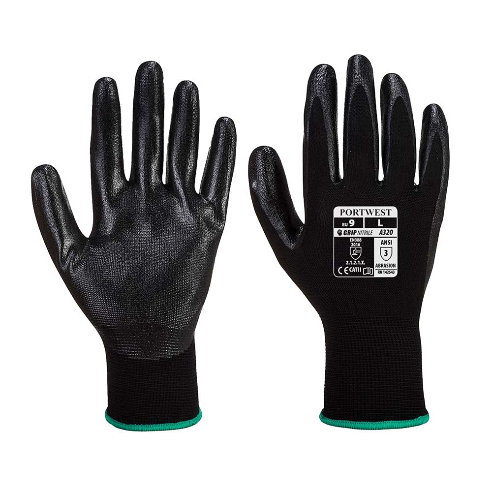 Portwest Dexti-Grip ANSI 105 Safety Gloves - X Large, Enhanced Grip for Handling Work, Durable & Protective for Construction, Warehouse, and Industrial Use