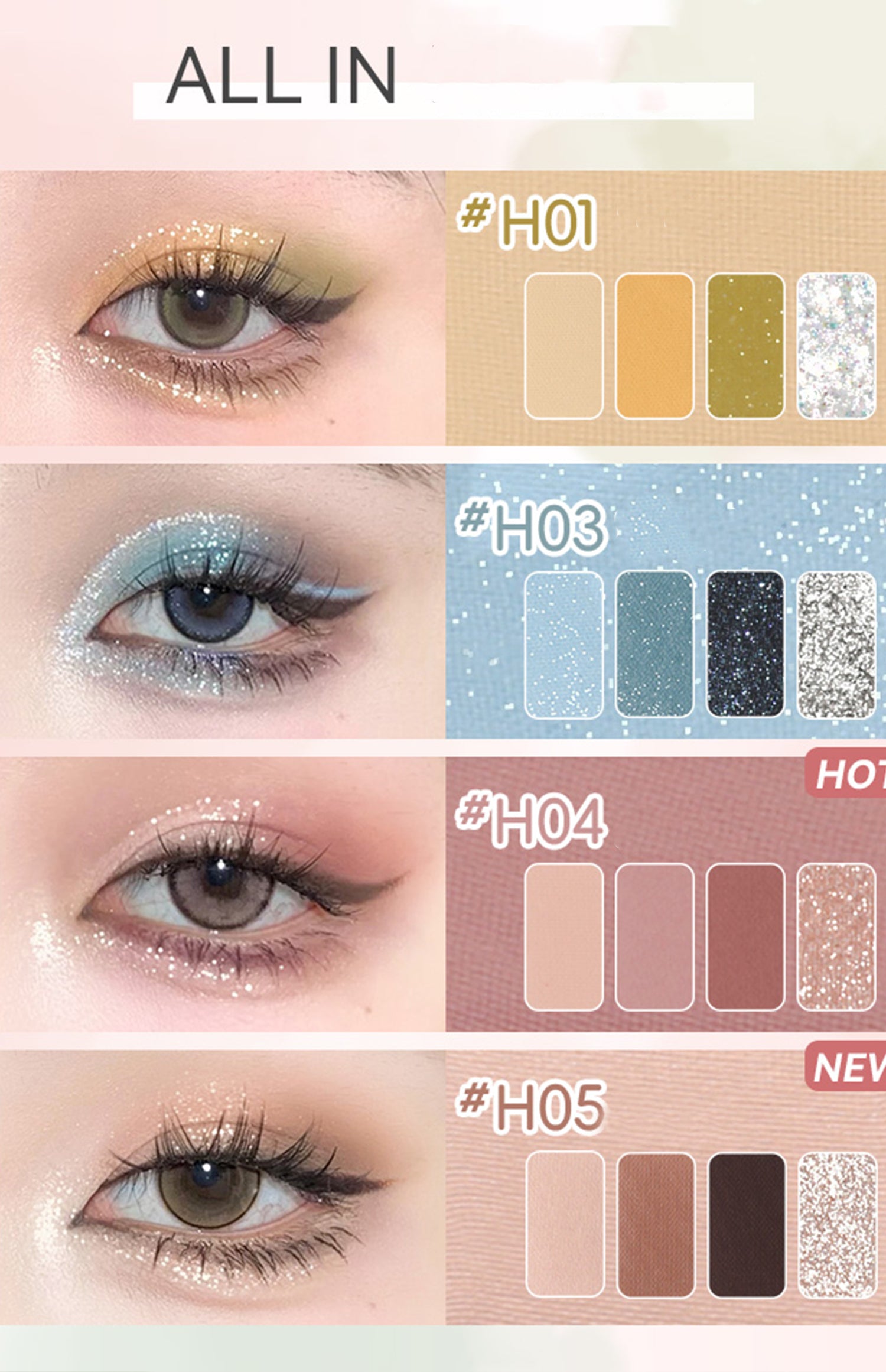 HOLD LIVE Bunny Sweetheart Garden Eyeshadow Palette - 18 Matte & Shimmer Colors, Vegan & Cruelty-Free Makeup for Everyday & Party Looks | Perfect for Gift, Travel & Professional Use
