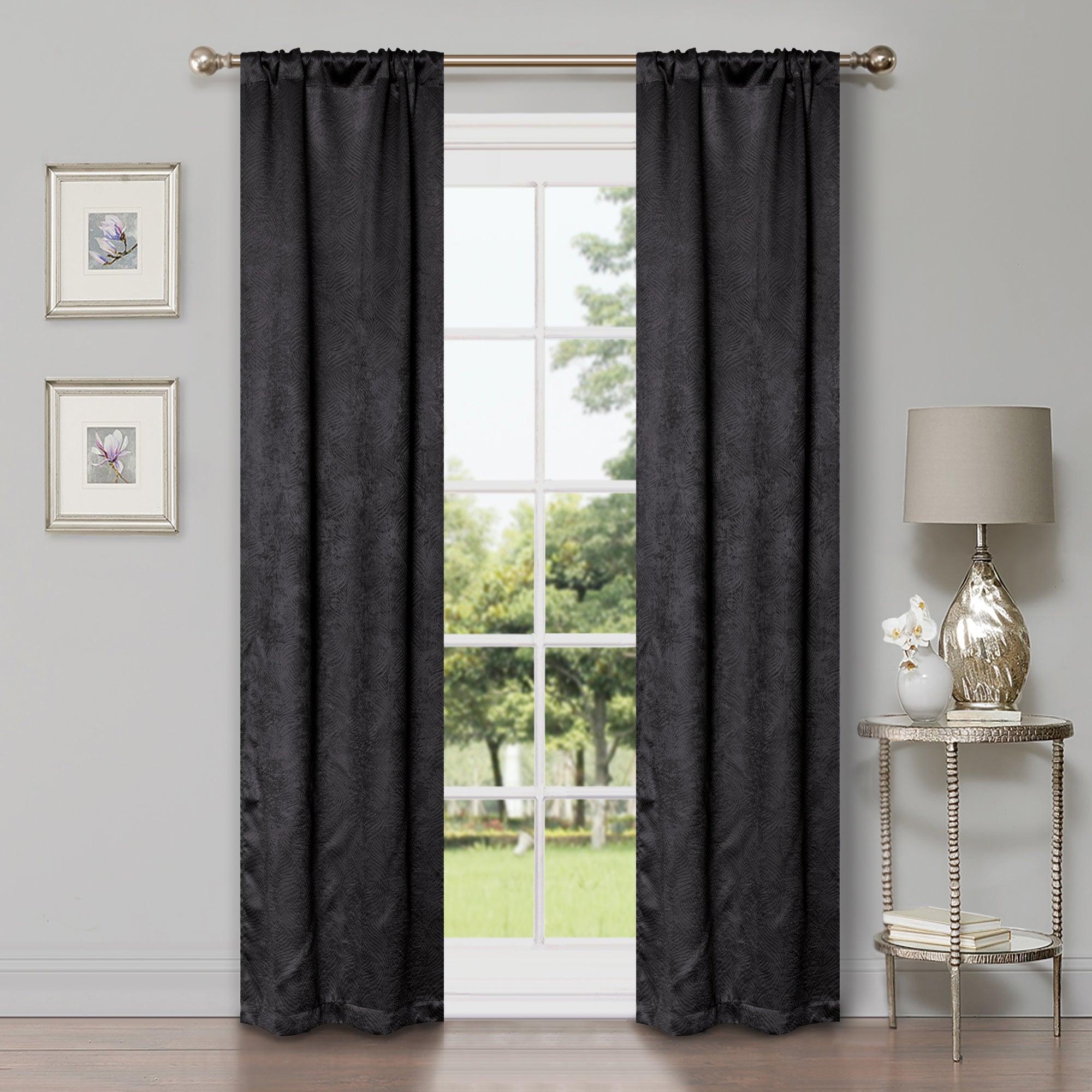 Waverly Modern Washable Blackout Curtains for Bedroom - Room Darkening Window Treatment Panels Set, Thermal Insulated Drapes for Nursery, Living Room & Home Decor