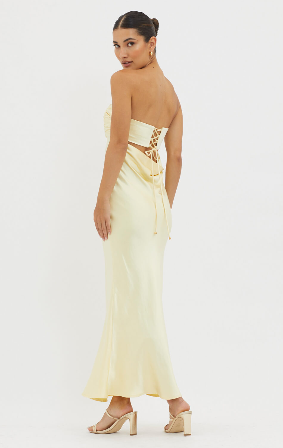 Matlyn Maxi Dress - Strapless Metallic Sun Dress with Tie Back for Women | Perfect for Beach Vacations, Summer Parties & Evening Events