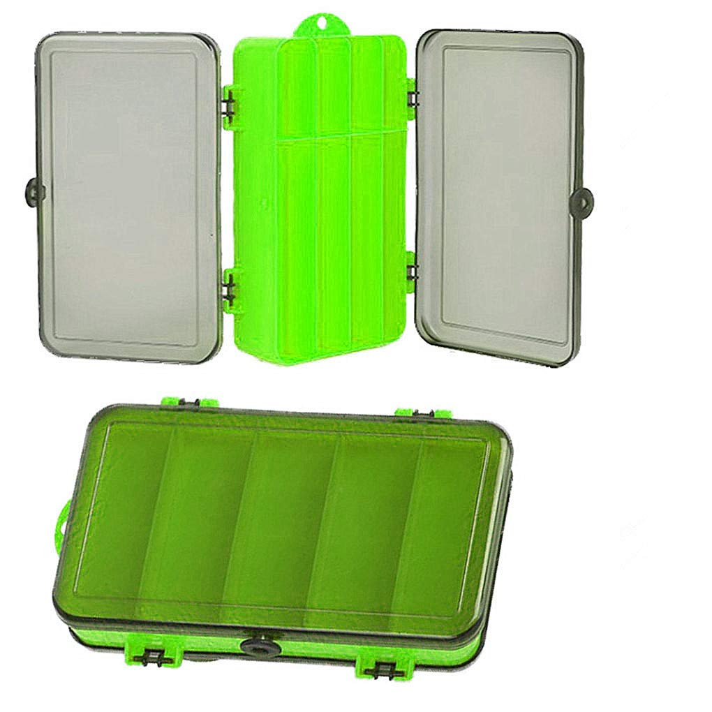 Toasis 2-Sided Plastic Fishing Lure Storage Box - Waterproof Tackle Organizer Container for Hooks, Baits & Small Fishing Gear - Perfect for Boat, Kayak & Shore Fishing Trips