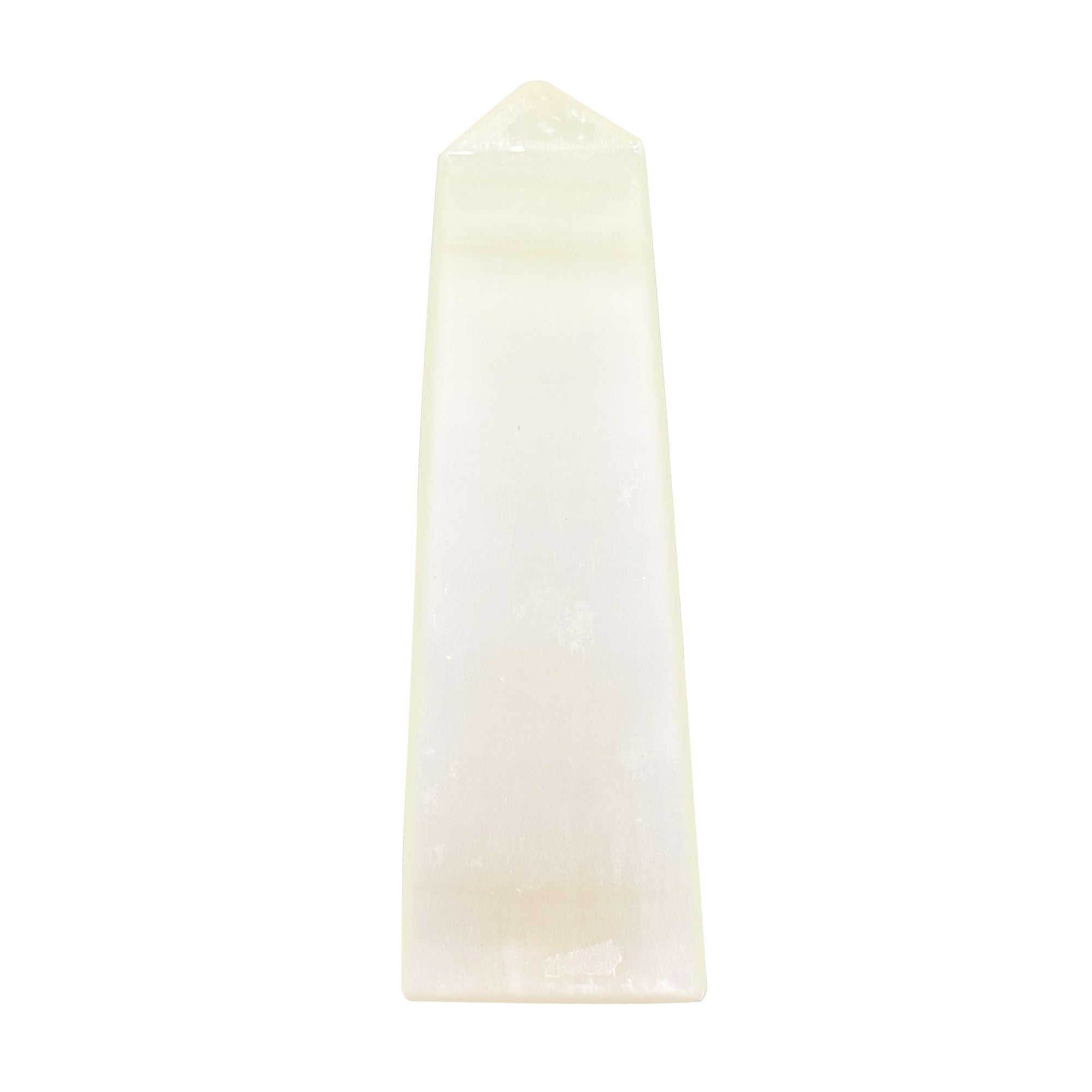 Natural Honey Calcite Crystal Obelisk Tower Point - Healing Stone for Energy, Focus & Motivation - Spiritual Growth & Meditation Aid - Home Office Decor, Reiki Healing & Feng Shui Crystal Gift (RPO472)