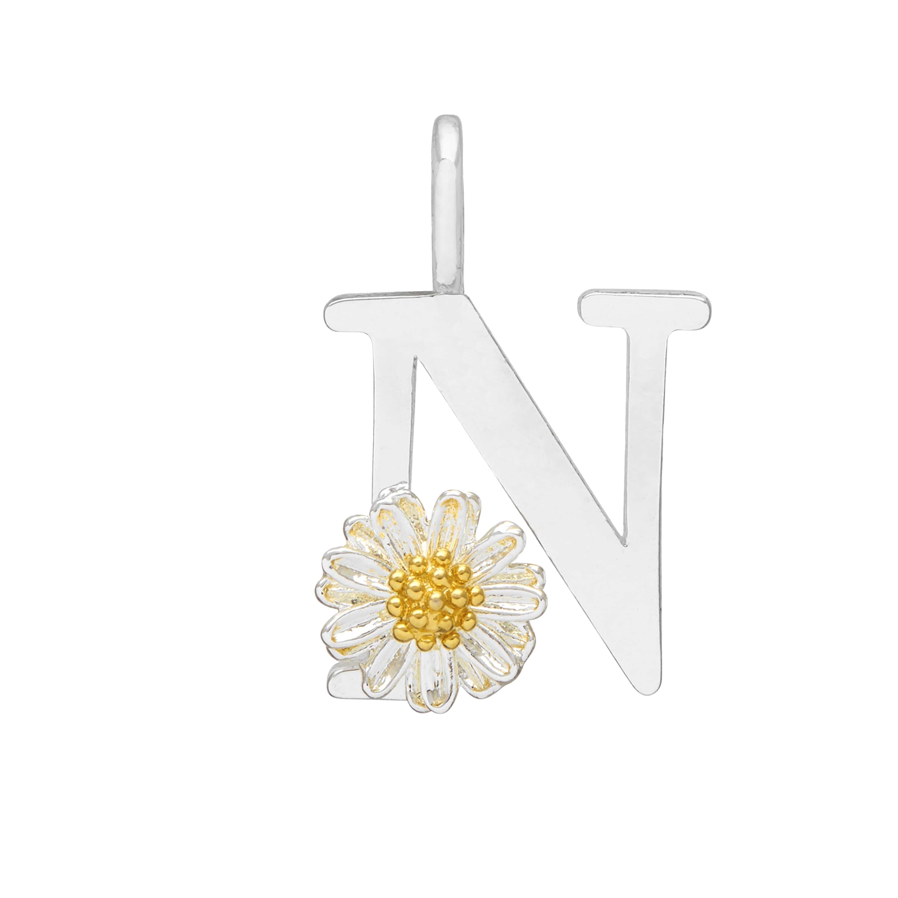 Wildflower Initial Charm Necklace - Personalized Floral Letter Pendant for Women - Perfect for Birthdays, Anniversaries & Everyday Wear