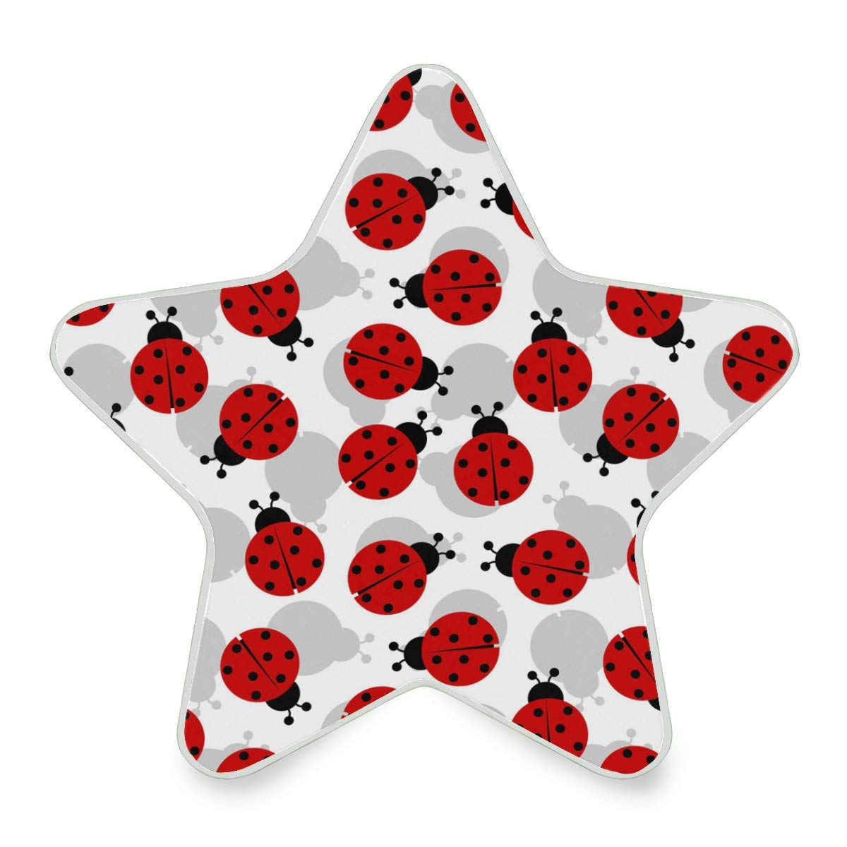 Ladybug Print LED Night Light with Dusk to Dawn Sensor - Cute Animal Nightlight for Kids Room, Nursery, Bedroom, Bathroom, Kitchen & Hallway | Home Decor Plug-in Lamp for Safe Nighttime Lighting
