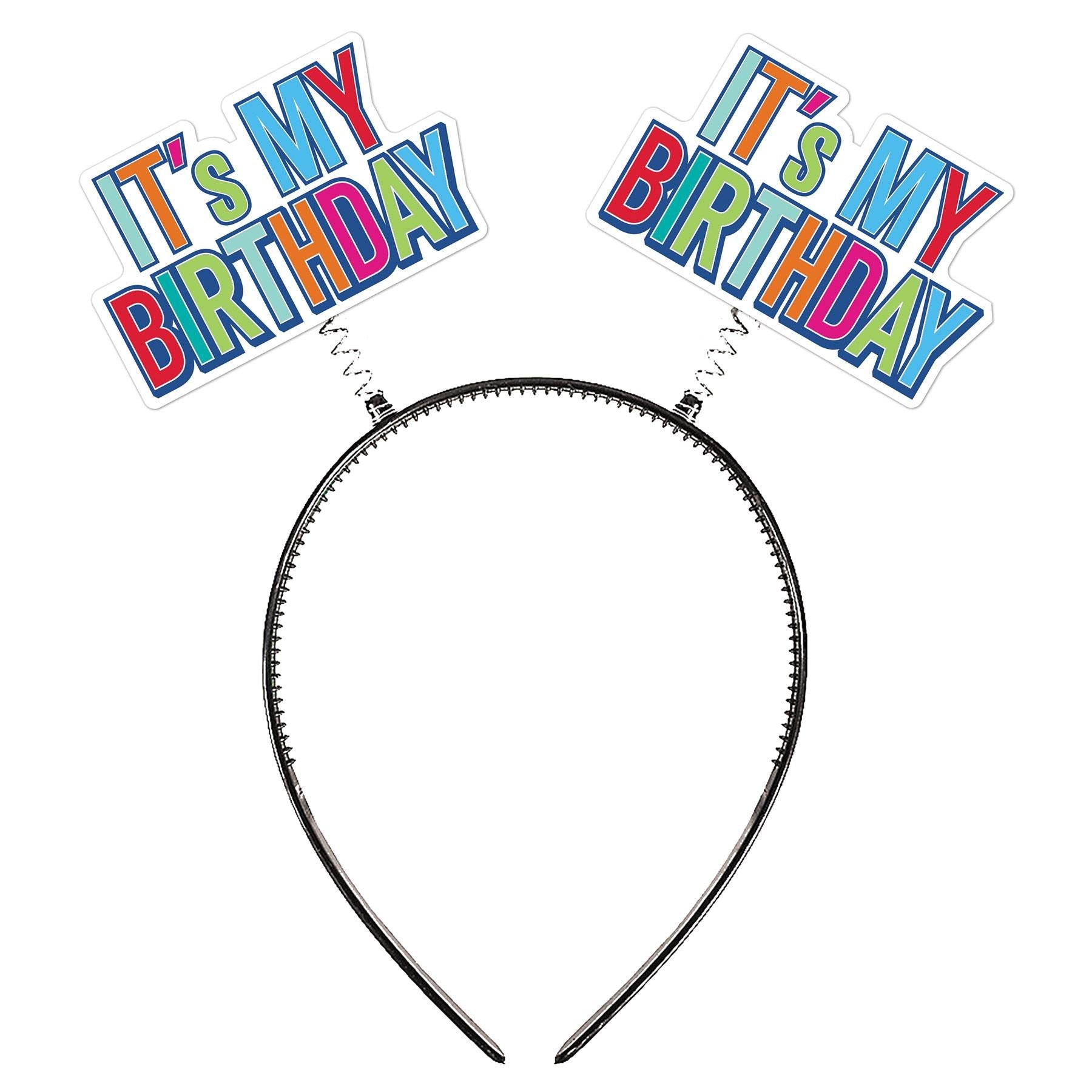12 Pack Beistle It's My Birthday Party Boppers - Fun Foam Crown Headbands for Birthday Celebrations, Kids Parties & Special Events