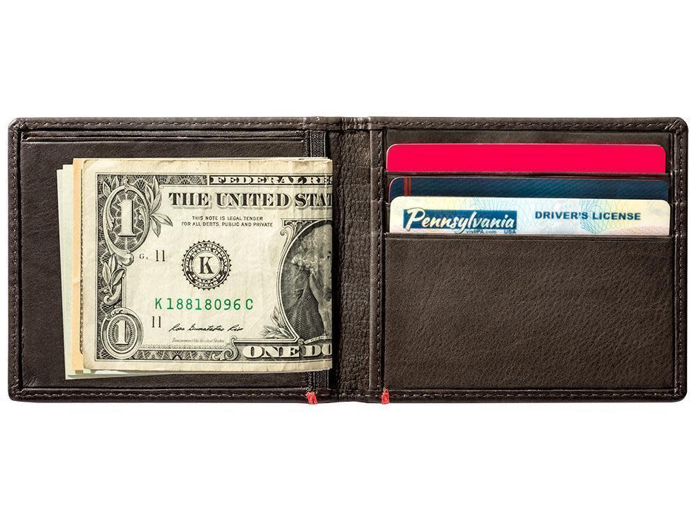 Genuine Mocha Leather Wallet with Viking Metal Plate Design - Stylish & Durable RFID Blocking Bifold Wallet for Men, Perfect for Travel, Business & Everyday Use