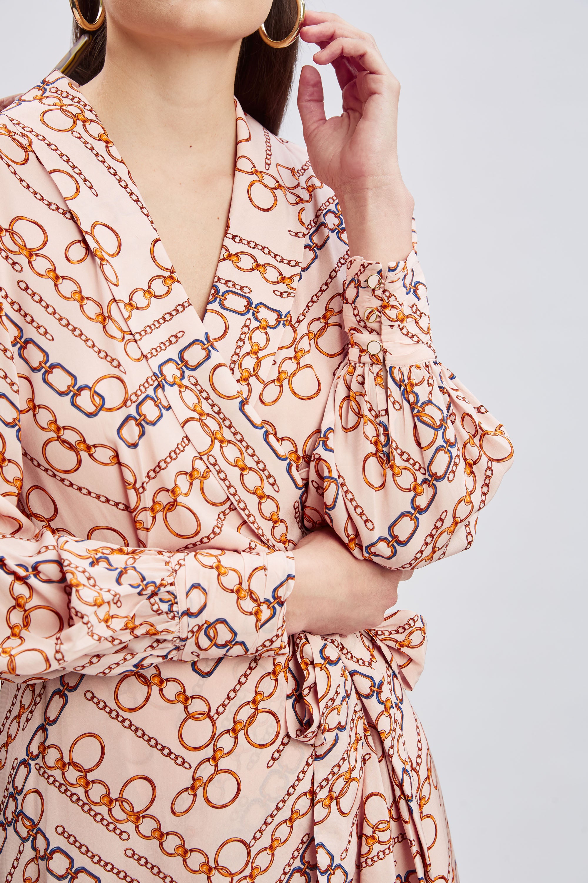 Elegant Chain Wrap Dress for Women - Stylish & Comfortable Summer Outfit - Perfect for Parties, Dates & Casual Wear