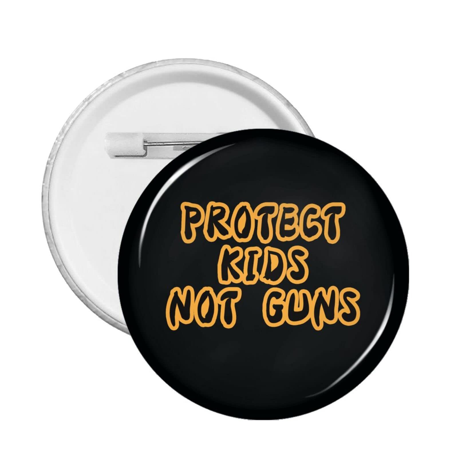 Anti Gun Violence Orange Awareness Pin Badge - Round Button Brooch for Backpacks, Hats & Jackets - Show Support for Gun Control & Safety Causes