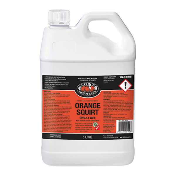 Citrus Resources Orange Squirt Spray and Wipe - All-Purpose Cleaner for Kitchen, Bathroom & Stain Removal - Natural Degreaser & Disinfectant for Home, Office & Commercial Use