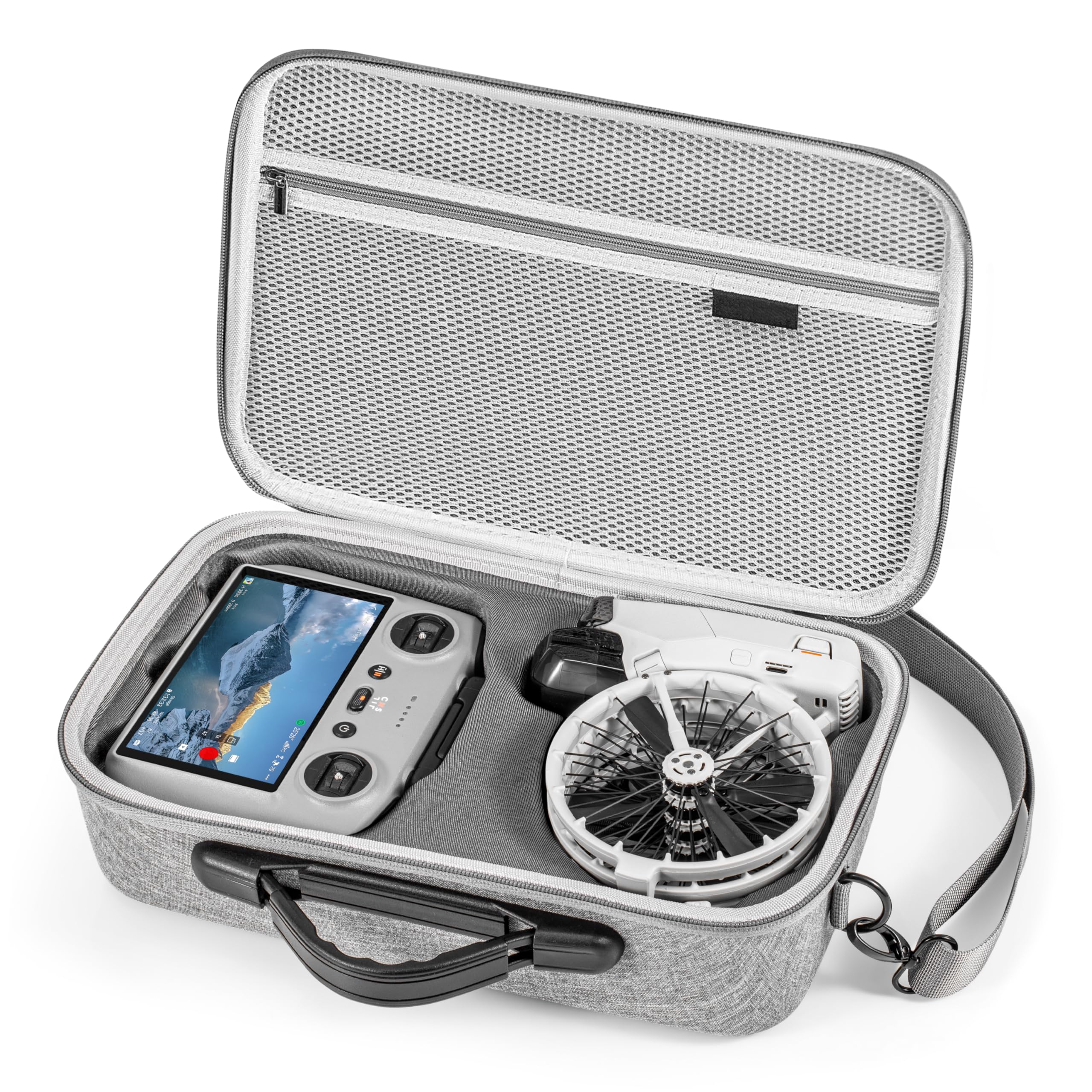 DJI Flip Fly More Combo Shoulder Bag - Portable Carrying Case for DJI Flip Drone with 3 Battery Slots & RC 2/N3 Controller Storage - Perfect for Travel, Outdoor Adventures & Drone Accessories Protection