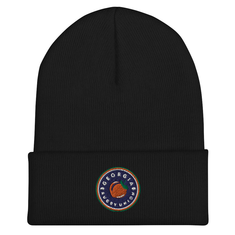 Georgia Rugby Union Cuffed Beanie - Warm Winter Knit Hat for Men & Women - Official Team Logo - Perfect for Rugby Fans, Outdoor Sports & Cold Weather Activities