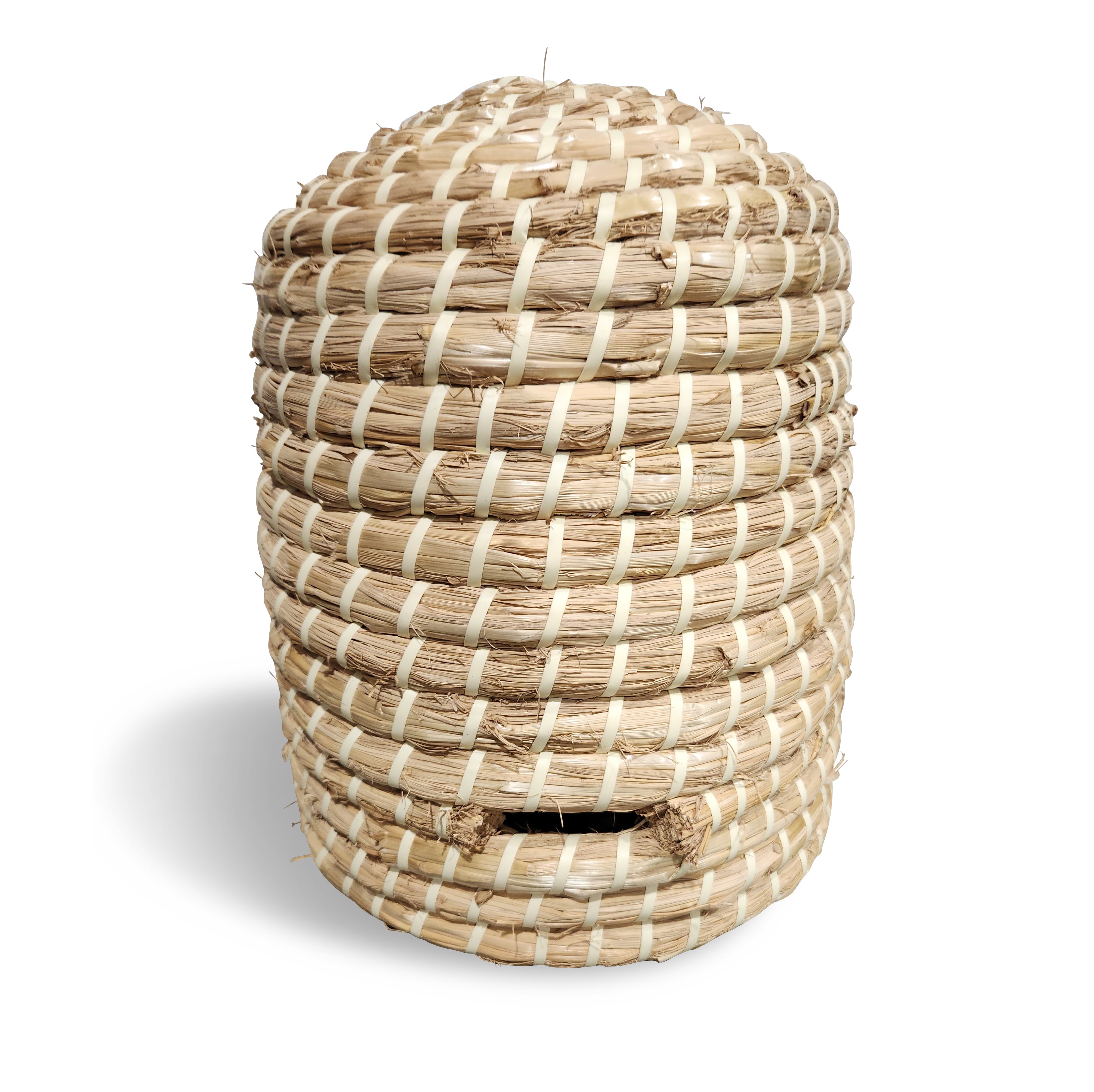Handmade Decorative Skep Beehive - Rustic Wooden Hive for Home & Garden Decor | Perfect for Beekeeping Enthusiasts & Farmhouse Style