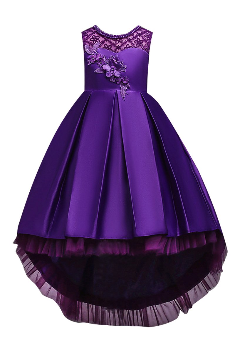 YMING Girls Wedding Party Princess Dress - Elegant Lace Tutu Maxi Ball Gown for Prom, Quinceañera & Special Occasions | Perfect for Weddings, Pageants & Formal Events