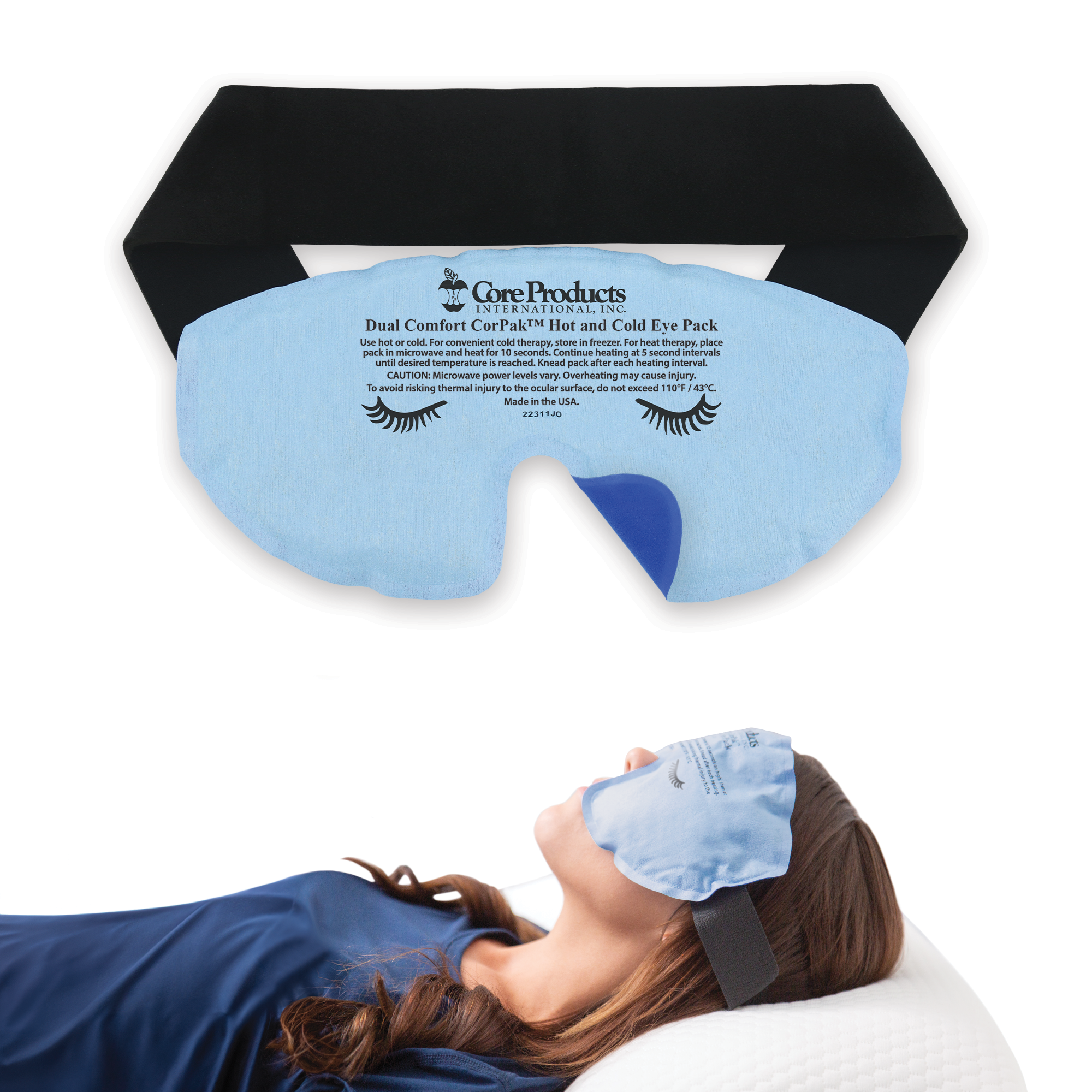 Hot & Cold Therapy Migraine Relief Eye Mask - Soothing Gel Pack for Headache, Stress & Sleep - Perfect for Travel, Office & Home Use