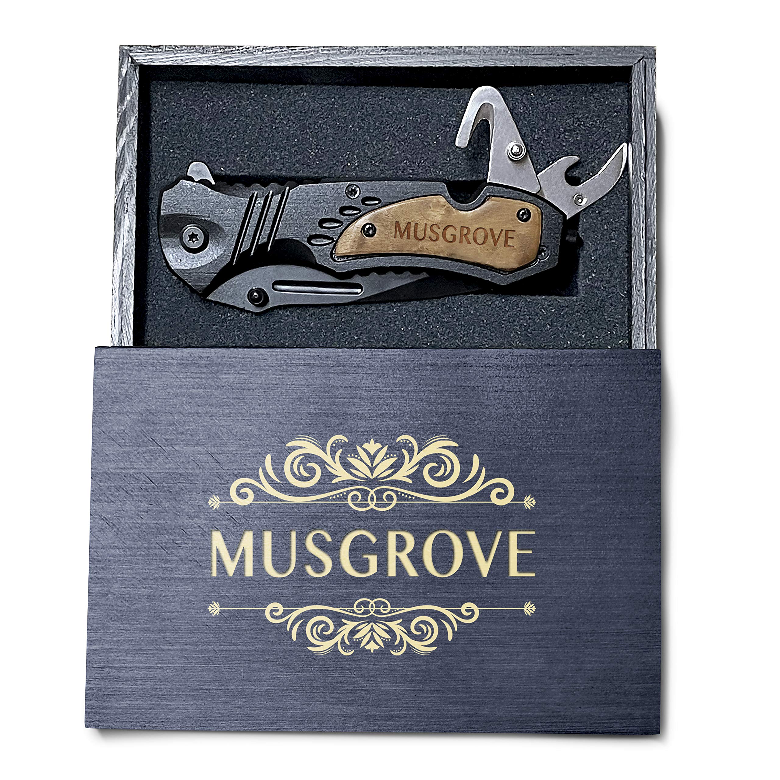 Premium Custom Hunting & Camping Knife for Men - Engraved Blade with Gift Box - Perfect for Outdoor Adventures, Survival & Gifts