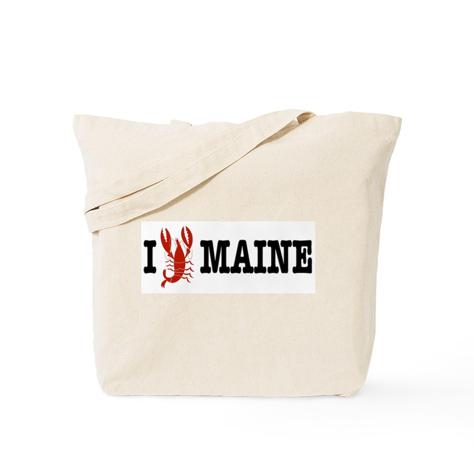 I Love Maine Tote Bag - Natural Canvas Reusable Shopping Bag for Groceries, Beach & Daily Use | Eco-Friendly & Durable