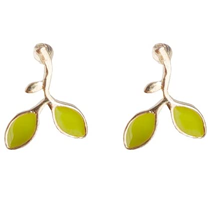 Miyabi Grace Black White Cat Clip On Earrings for Women - Comfortable Non-Pierced Invisible Dangle Earrings with Cherry Blossom Flower Leaf Design - Perfect for Casual Wear, Office, Parties and Special Occasions