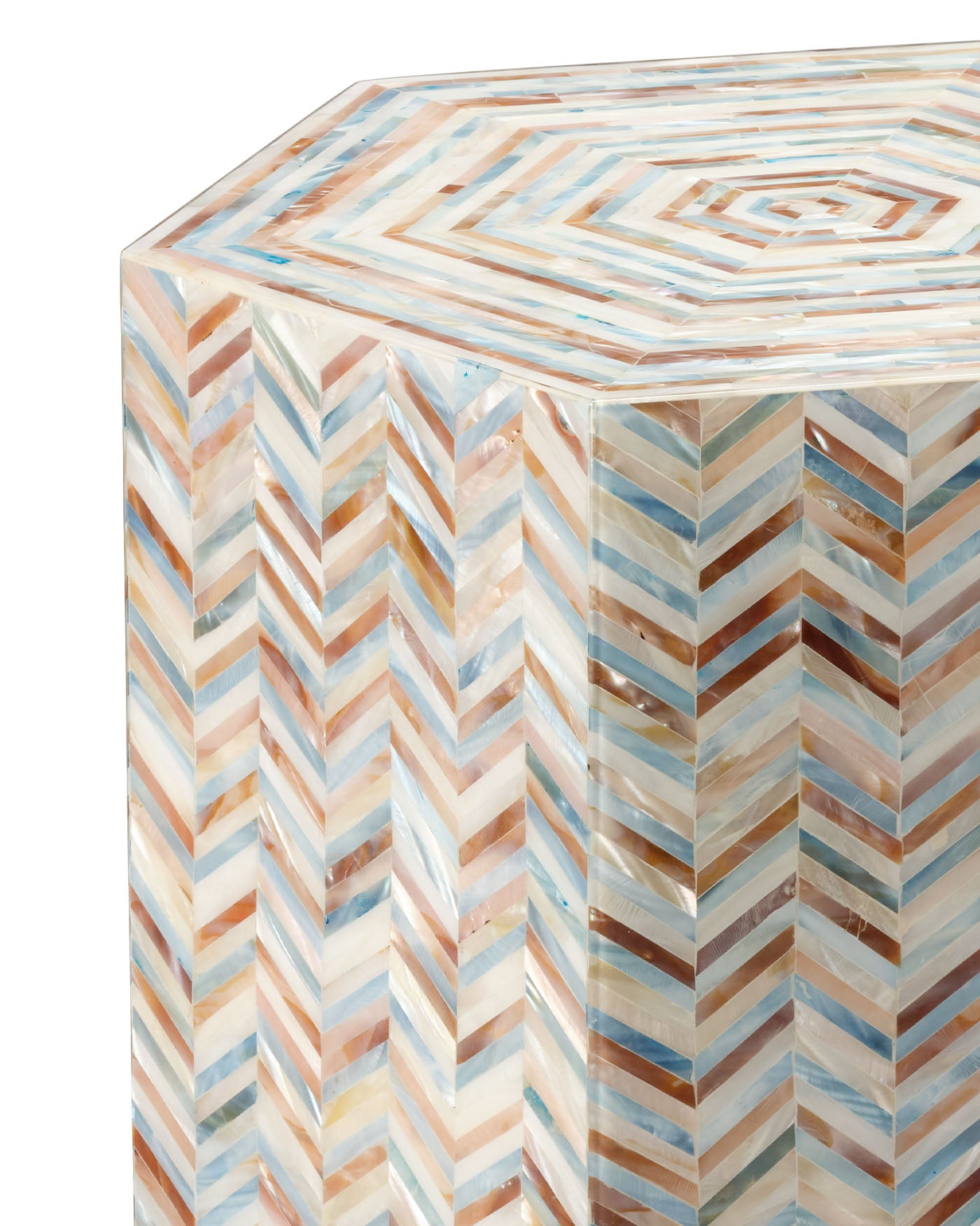 Hexagon Side Table - Modern Geometric End Table for Living Room, Bedroom & Office - Stylish Accent Table with Sturdy Metal Base - Perfect for Small Spaces, Home Decor & Coffee Table Alternative
