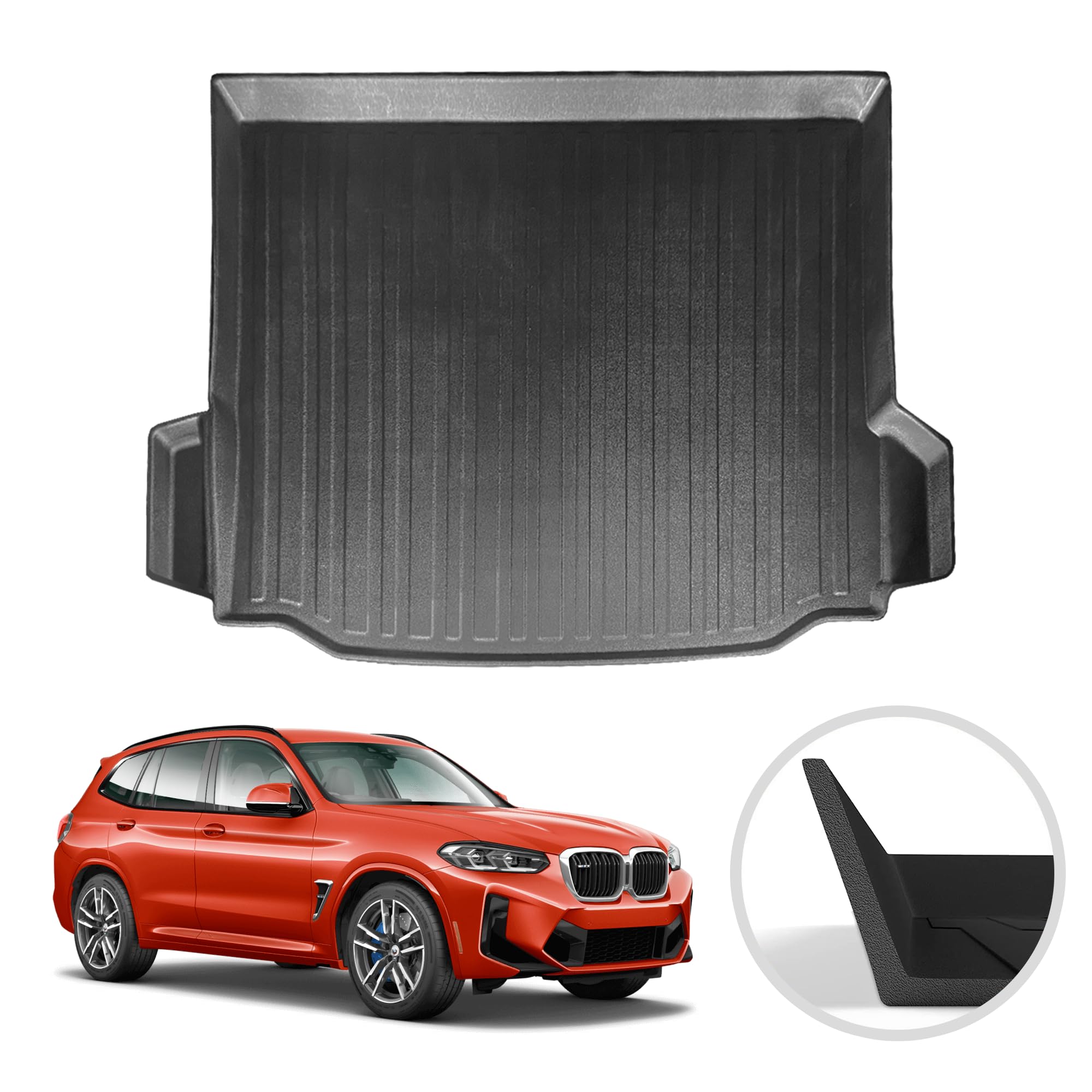 Premium Custom Fit Cargo Liner for BMW X3 (2018-2025) Without Spare Tire - 100% Protection All-Season Black Trunk Mat - 3D Laser Measured Car Trunk Protector - Perfect for Road Trips, Grocery Hauling & Pet Transport