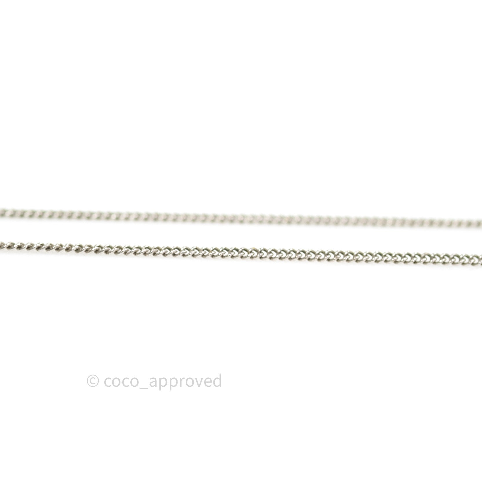 Chanel CC Logo Necklace in Silver with Crystals - Elegant Jewelry for Women, Perfect for Parties, Weddings & Special Occasions