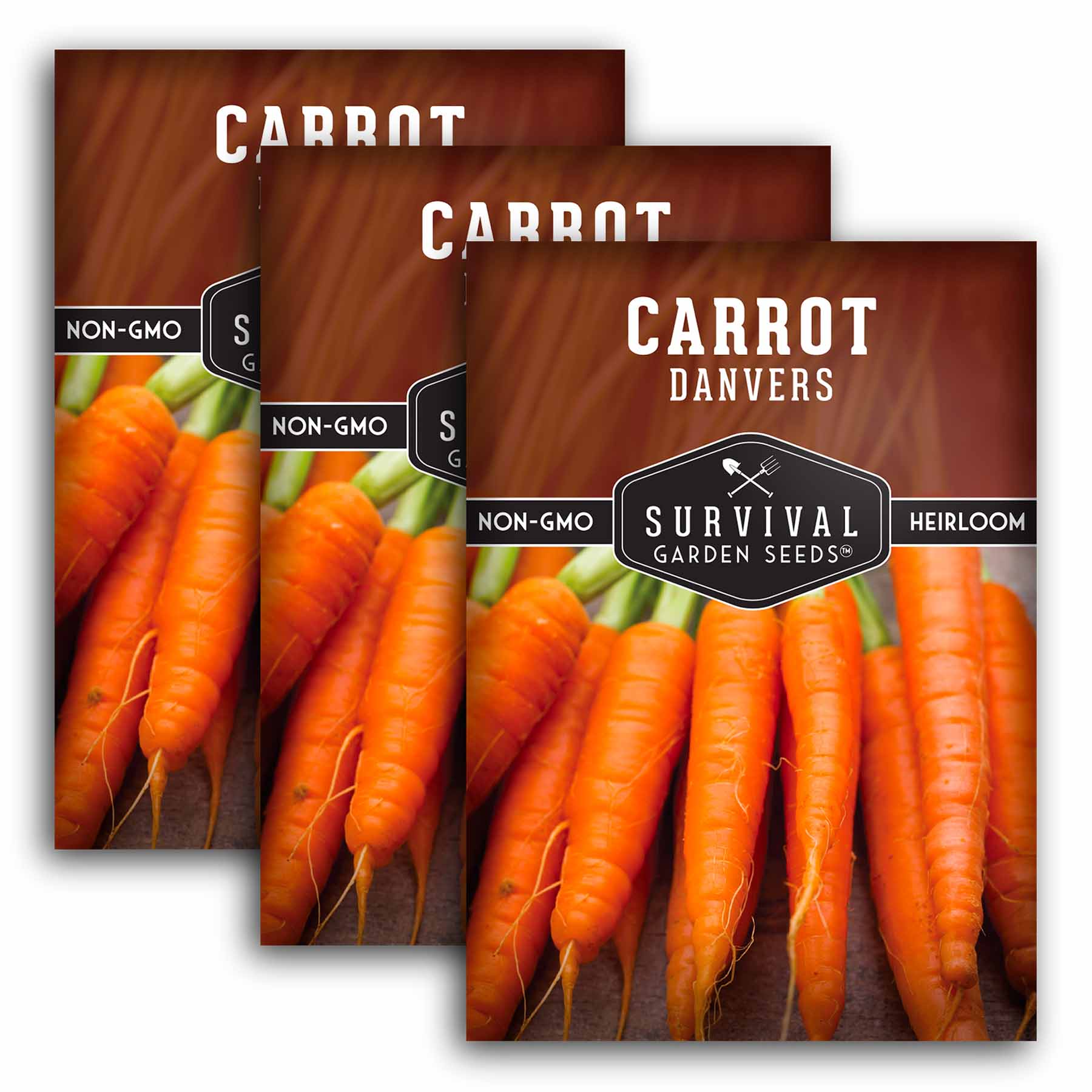 Organic Danvers Carrot Seeds for Planting - Non-GMO, Heirloom Variety - Perfect for Home Gardens, Containers & Raised Beds