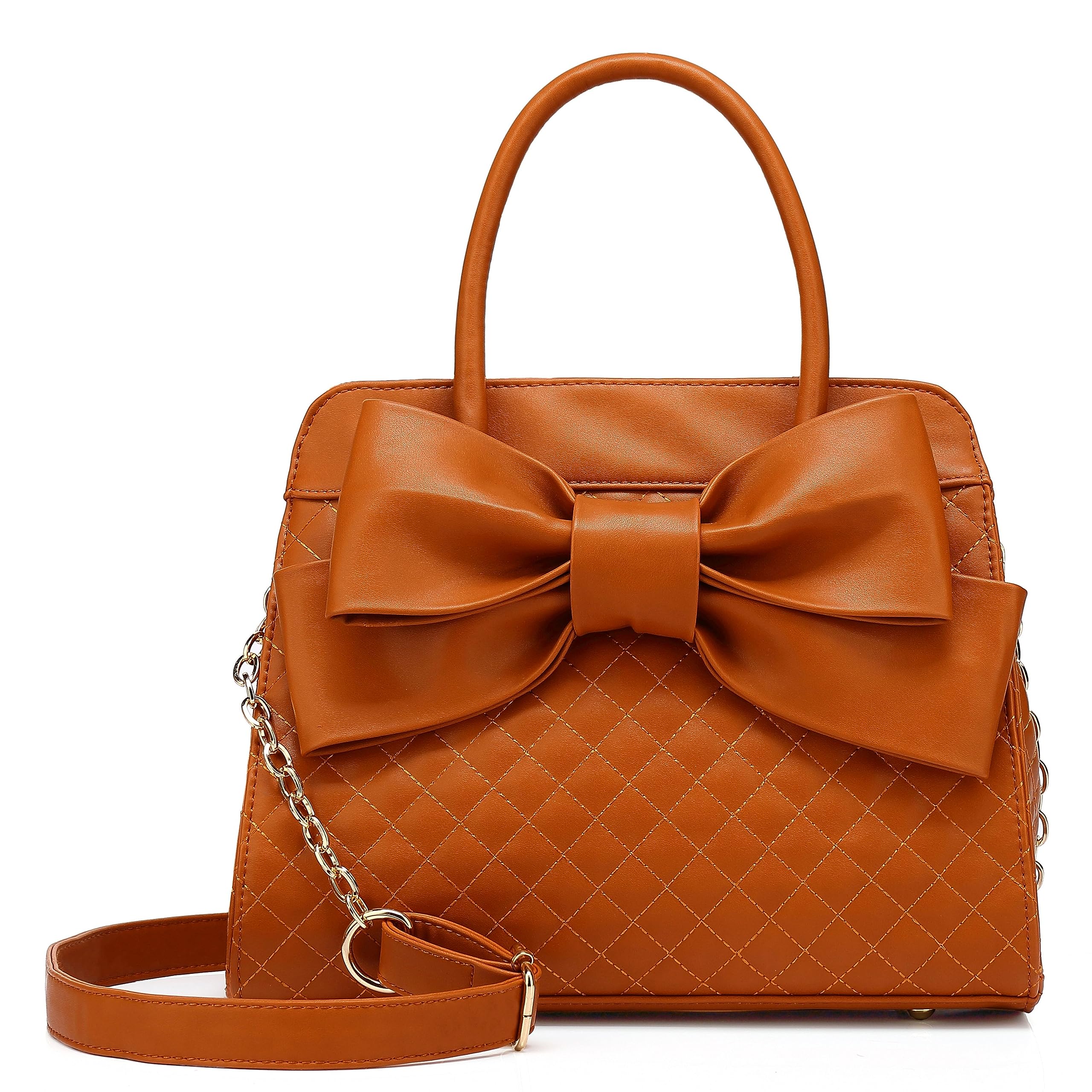Scarleton Quilted Crossbody Bags for Women - Vegan Leather Small Shoulder Handbags with Adjustable Chain Strap | Perfect for Work, Travel & Everyday Use (H1048)