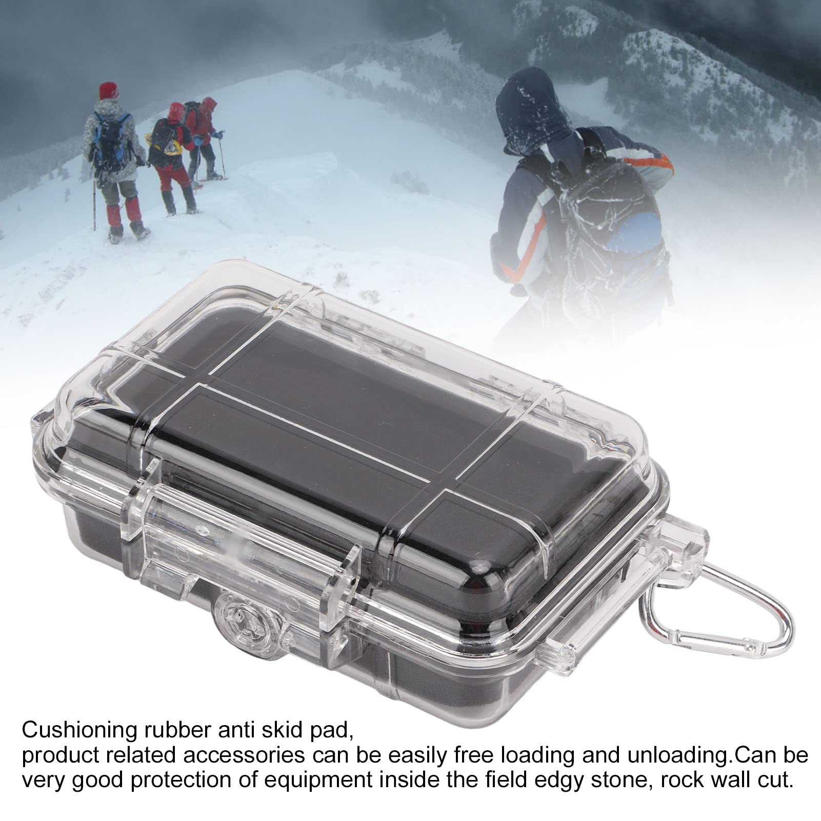 Waterproof Survival Storage Box - Shockproof Plastic Container with Shock Absorption Liner, Transparent Airtight Case for Camping, Hiking, Emergency Kits & Outdoor Adventures - Perfect for Gear Protection During Extreme Weather and Wilderness Expeditions