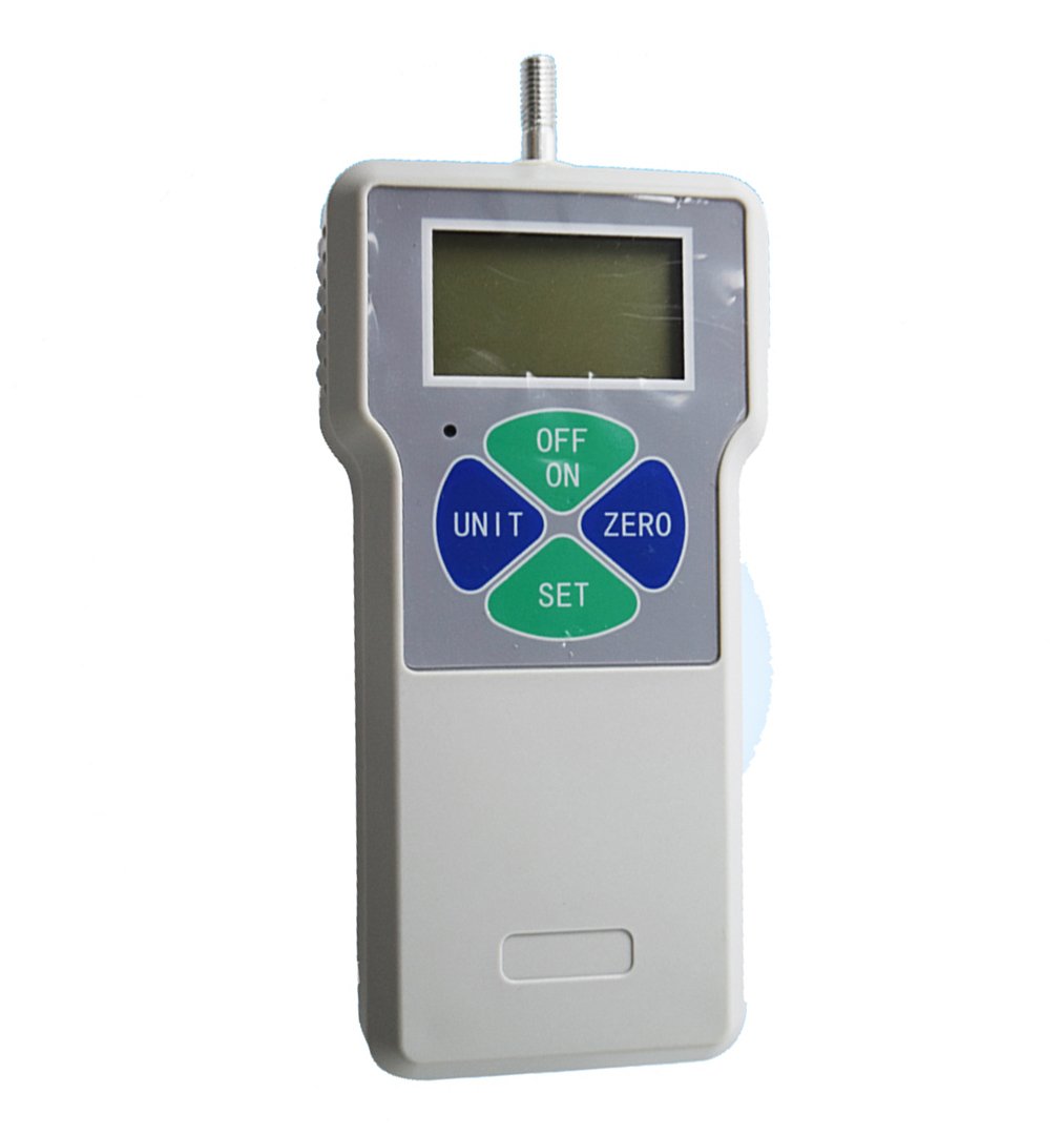 Digital Force Gauge Meter - Push and Pull Tester with LCD Display (Units: lb/kg/N) | Max Capacity 10N/1kg/2.2lb | Portable Strength Measurement Tool for Quality Control, Engineering Tests & DIY Projects