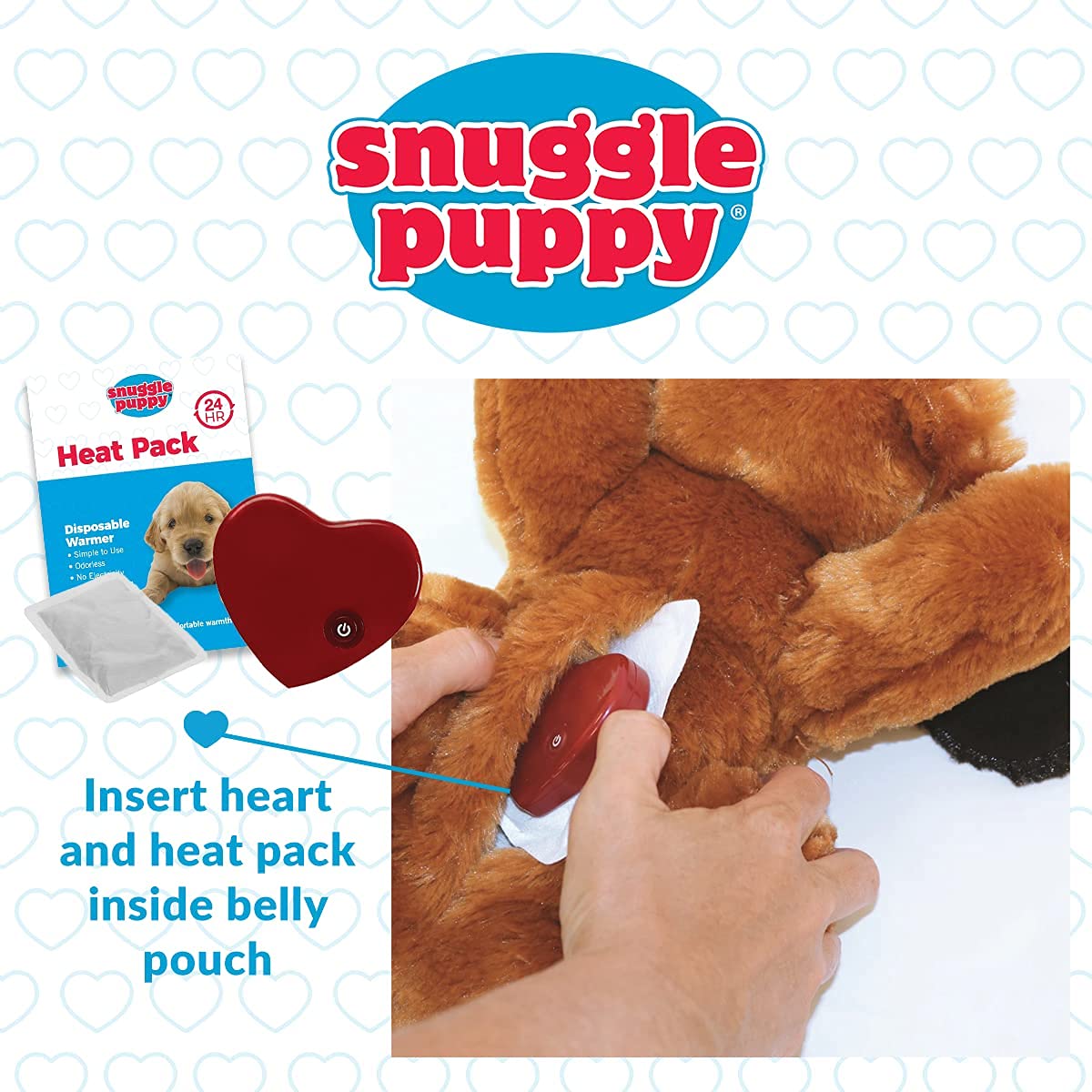SmartPet Love Snuggle Puppy with Extra Heat Pack Bundle - 6-Pack Pet Heating Pads for Anxiety Relief & Comfort | Perfect for Puppies, Dogs, and Anxious Pets at Home or Travel