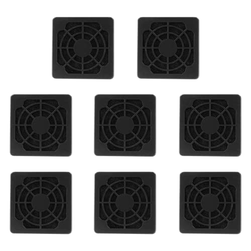 8 Pack Black 40mm Square PC Cooling Fan Filters - Dustproof Plastic Mesh Cover for Computer Case, CPU Cooler, Gaming Rig & Electronics (8 Pcs) - Perfect for PC Builds, Servers & Home Office Setups