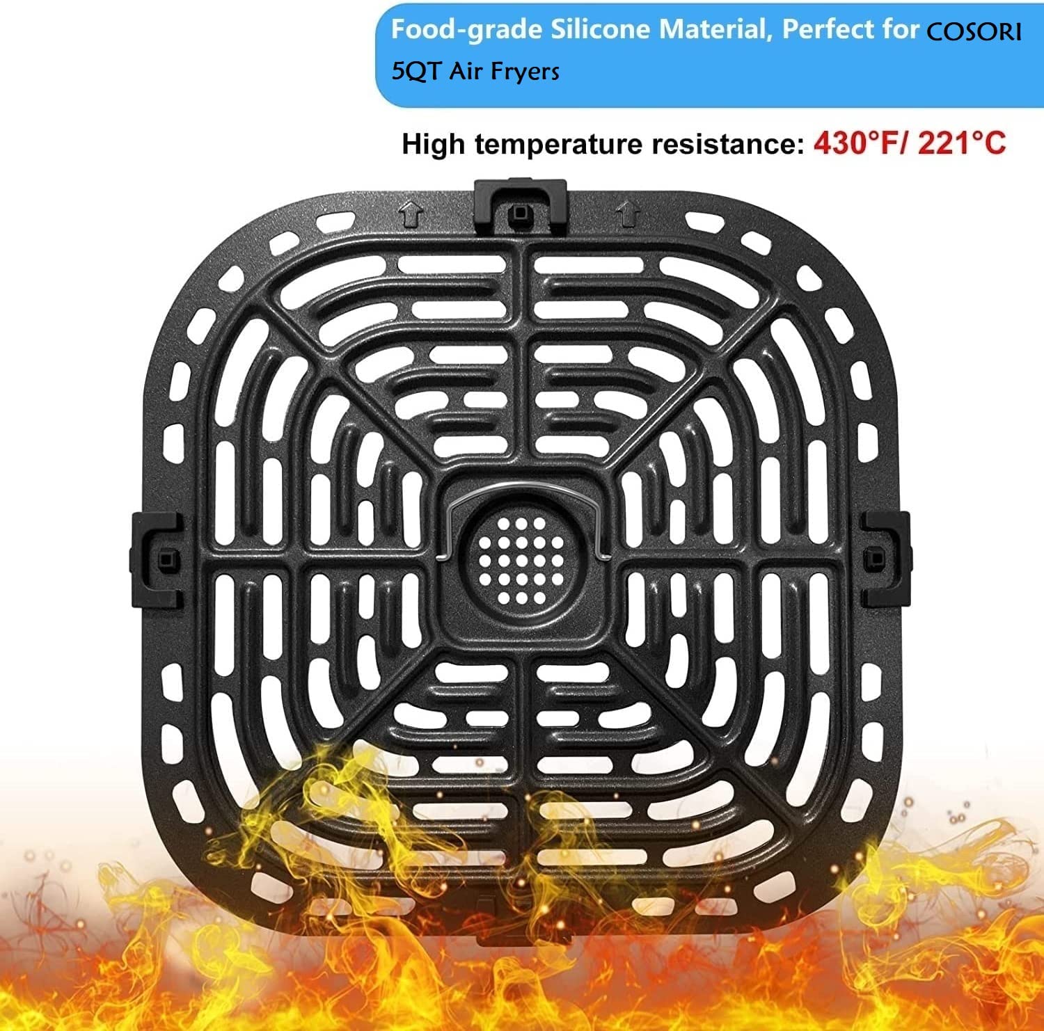 **COSORI 5QT Air Fryer Rubber Feet - Non-Slip Bumpers, Tabs & Covers for 5 Quart Air Fryer Tray - Durable & Heat-Resistant for Safe Kitchen Use**    *(Perfect for Preventing Scratches, Noise & Sliding on Countertops - Ideal for COSORI 5QT Air Fryer Models)*