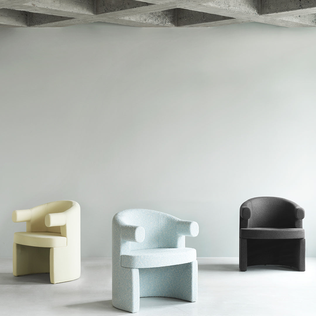 Simon Legal Burra Armchair by Normann Copenhagen - Modern Scandinavian Lounge Chair for Living Room, Office, or Reading Nook